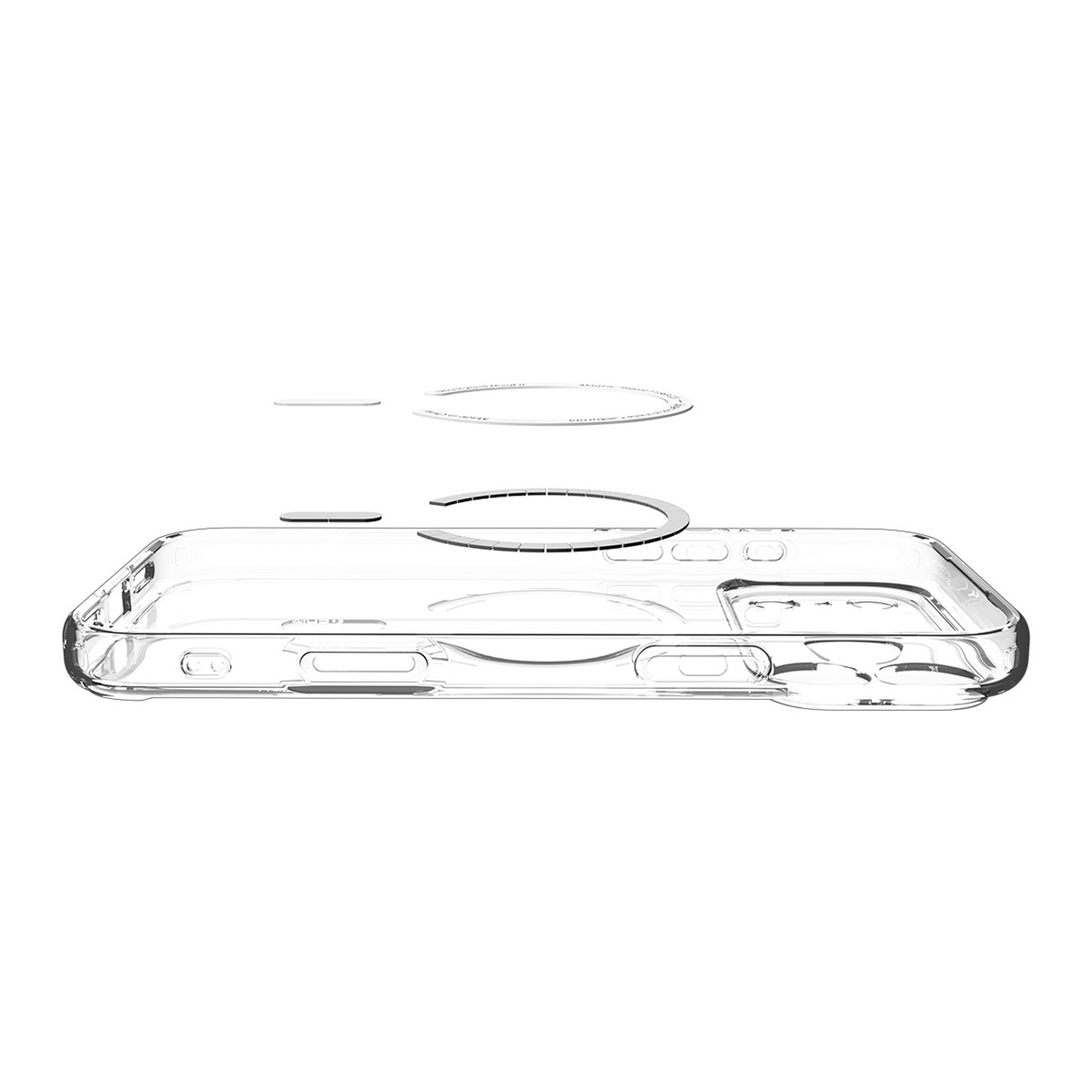 Dėklas "iphone 17 Pro Max Ultra Hybrid Magsafe" - Skaidrus Auksinis