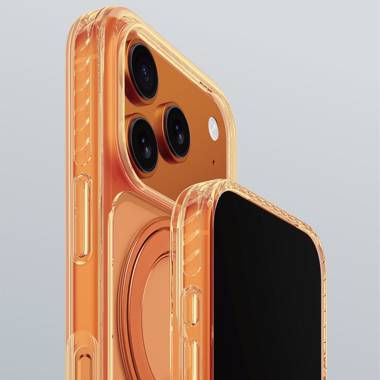 Dėklas "iphone 17 Pro Titan Pro Spin Magsafe" - Oranžinis