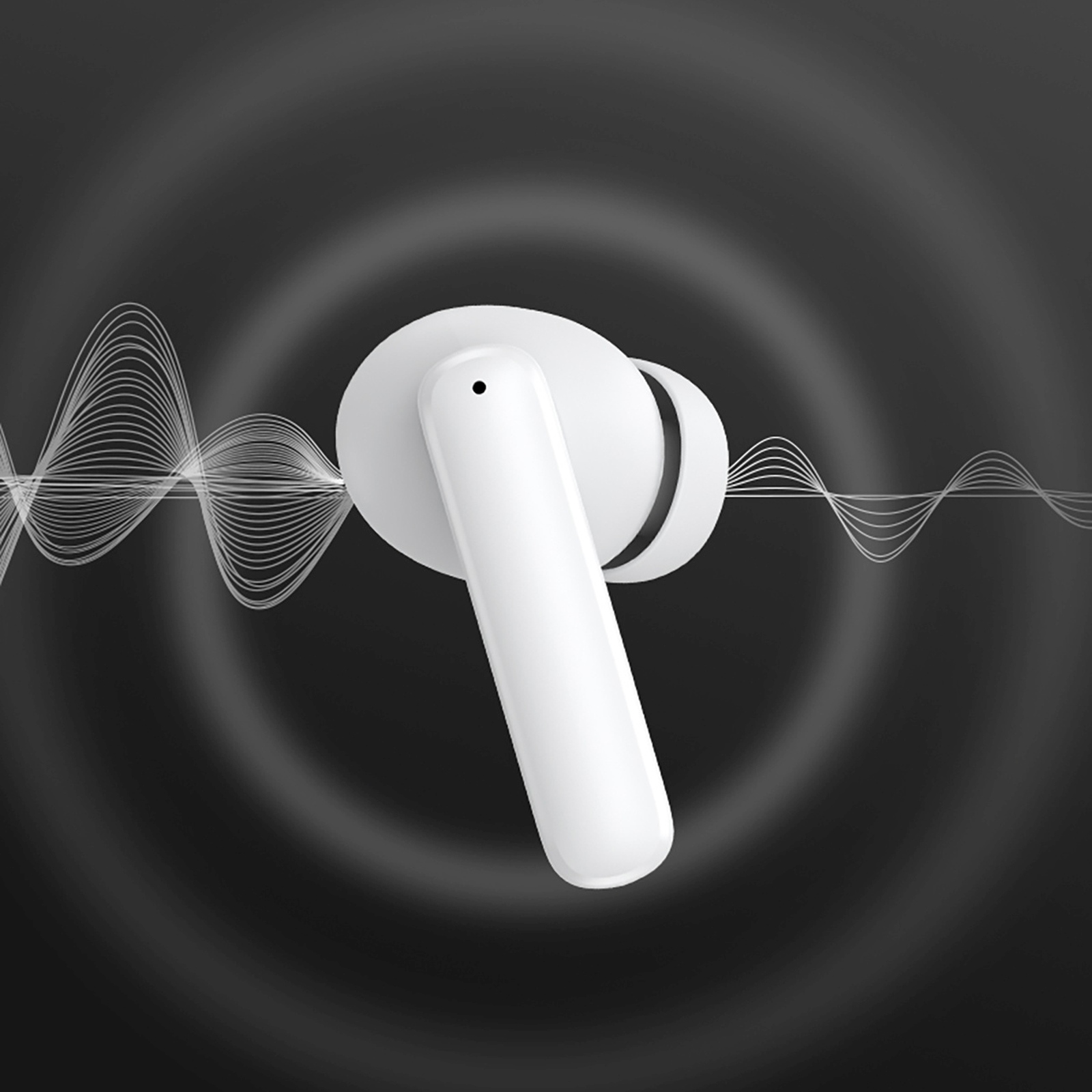 Belaidės Ausinės į Ausis T13 Anc Ipx5 "bluetooth" - Baltos Spalvos