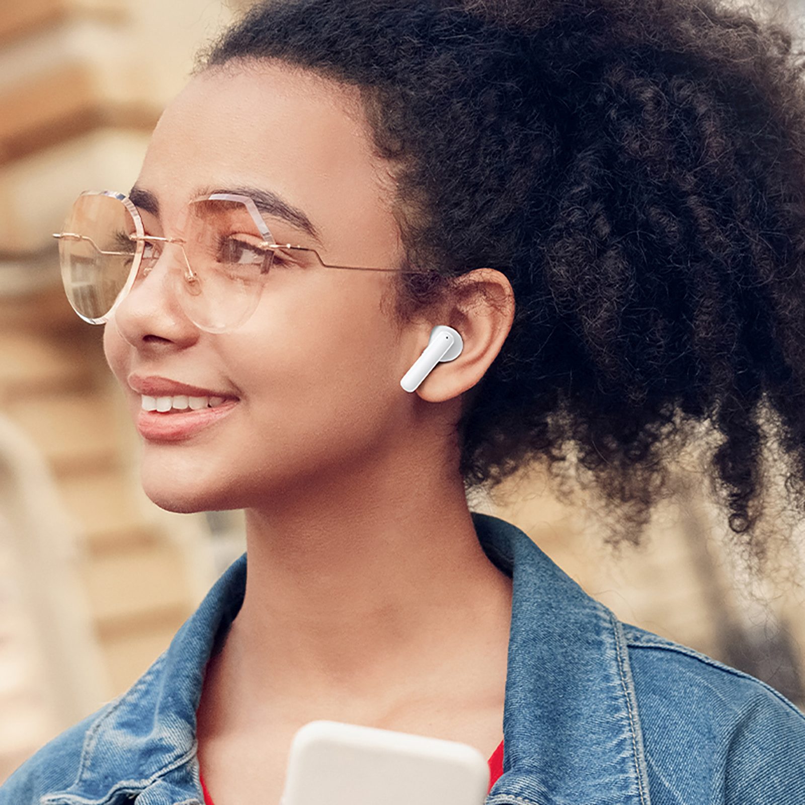 Belaidės Ausinės į Ausis T13 Anc Ipx5 "bluetooth" - Baltos Spalvos