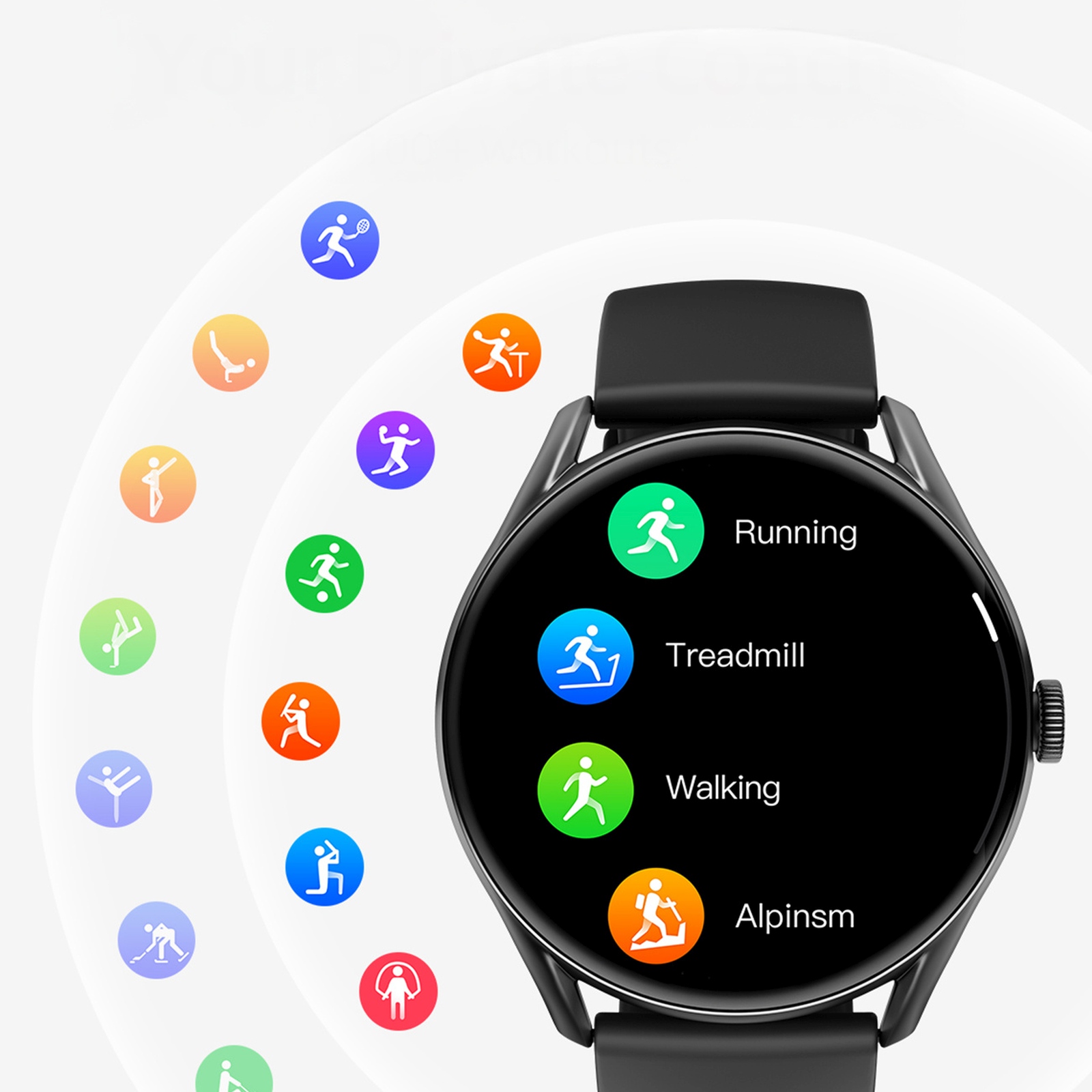 Išmanusis Laikrodis Sportinis Laikrodis Watch Gt Amoled Ipx8 280mah - Juodas
