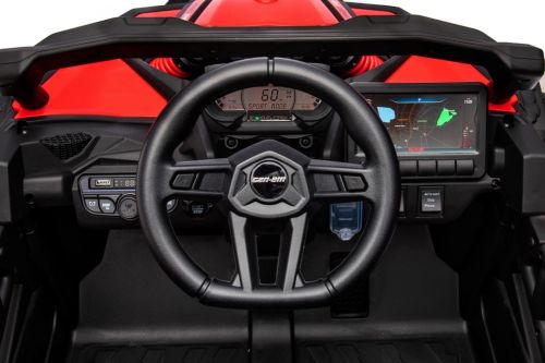 Can Am Maverick Red 4x4 4x200 Wat Akumuliatorius Automobilis Eva Odinis Pilotas Aku Li-on