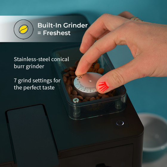 CHiATO coffeePLAY 5-in-1 kavos aparatas, naudotas-atnaujintas – juodas
