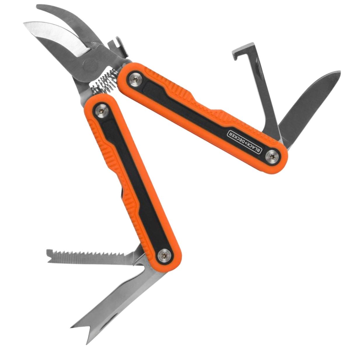 Išgyvenimo Rinkinys Turistinis Kišeninis Peilis 6in1 Black + Decker