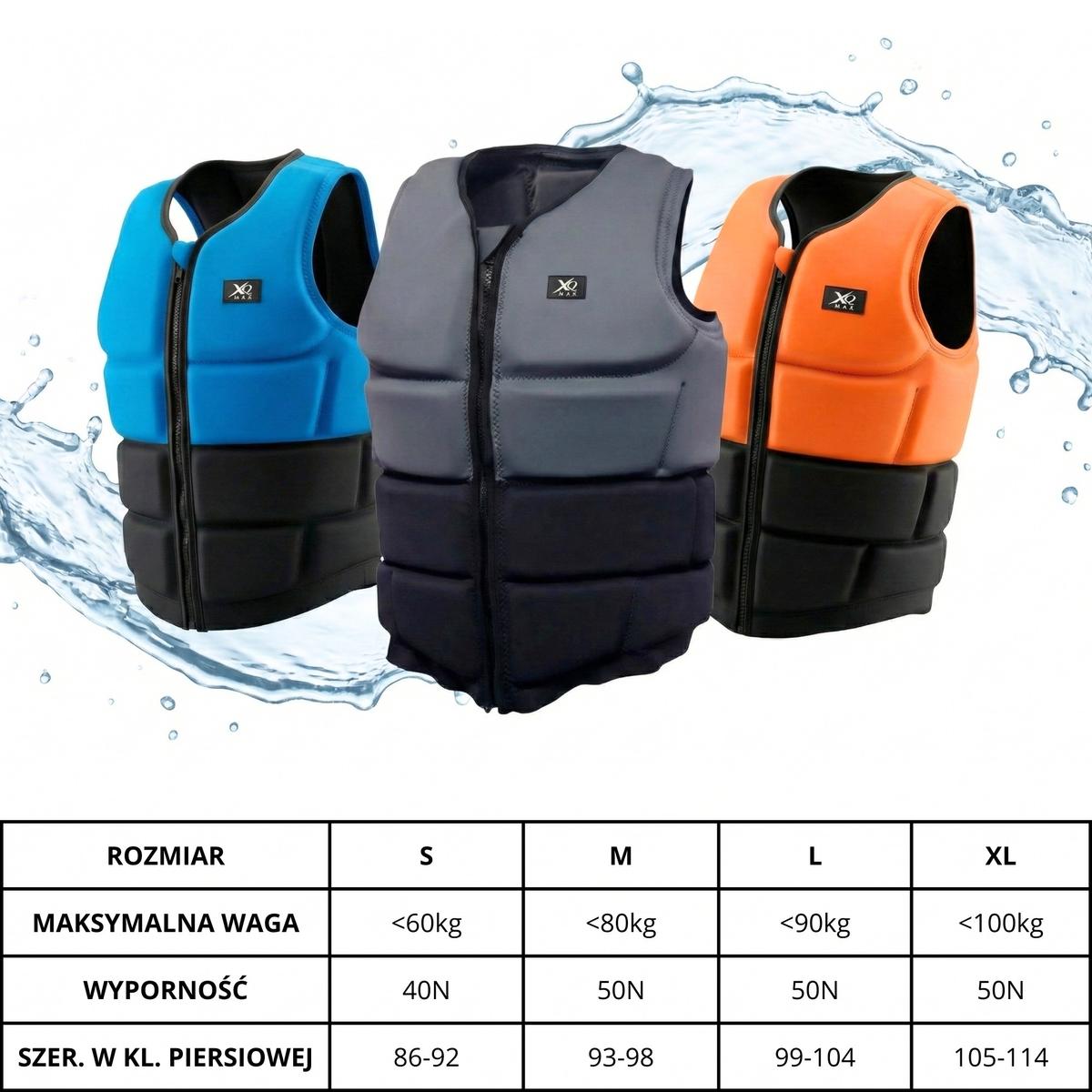 Sup Xqmax Neopreninė Plaukimo Liemenė R.xl Mėlyna/juoda