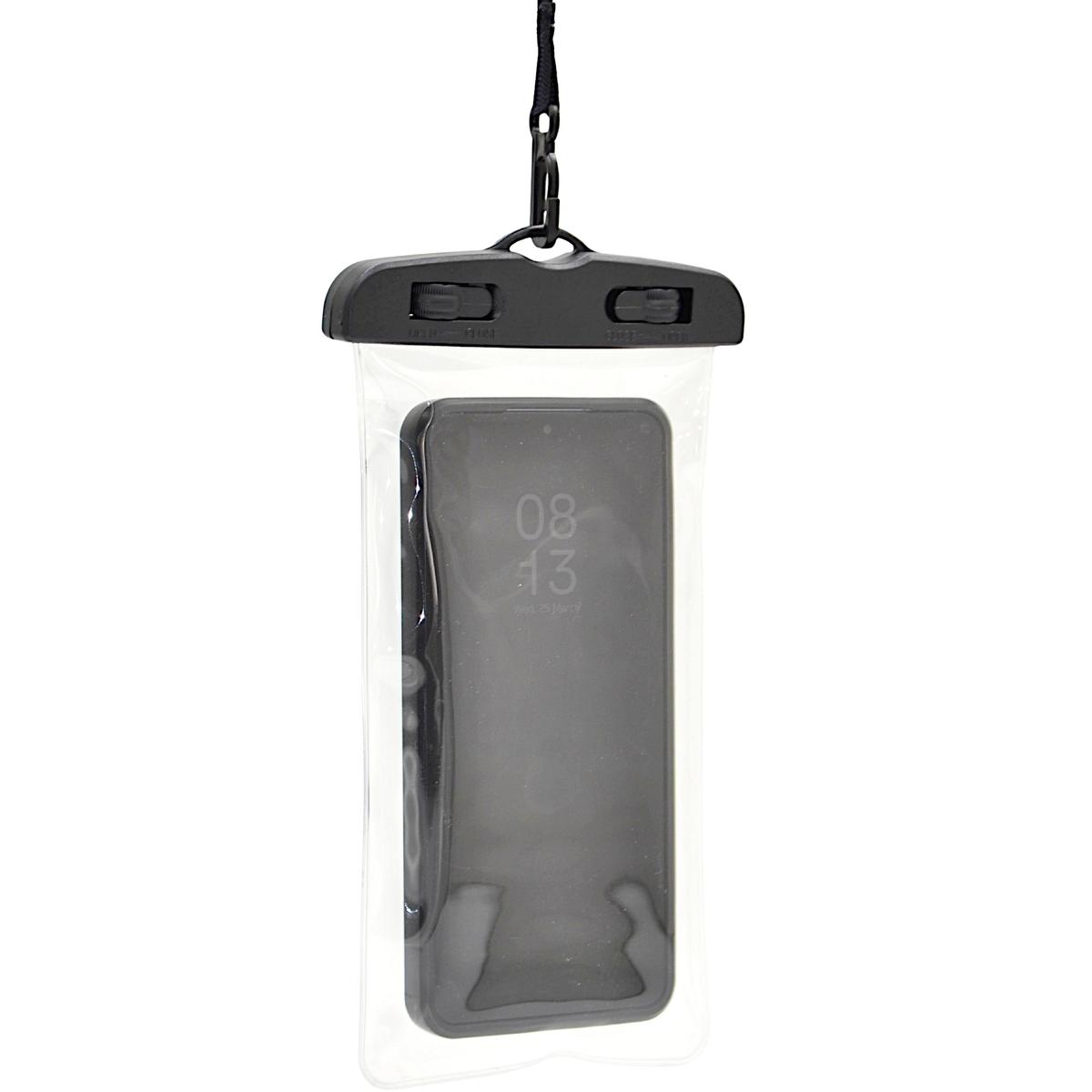 Vandeniui Atsparus Telefono Dėklas 11x21cm Pvc Juodas Grundig