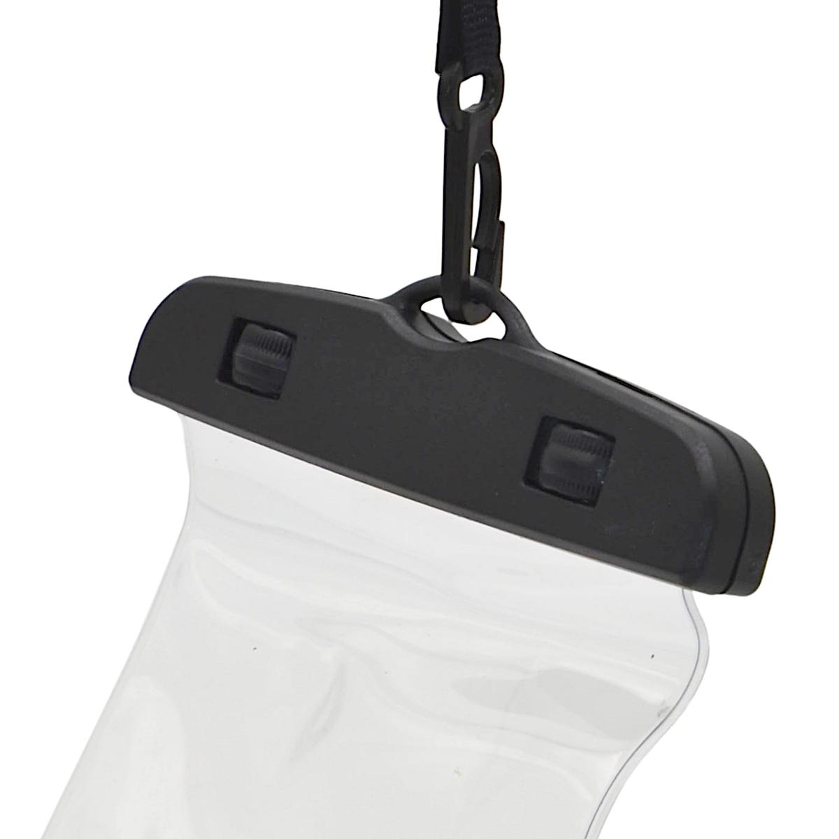 Vandeniui Atsparus Telefono Dėklas 11x21cm Pvc Juodas Grundig