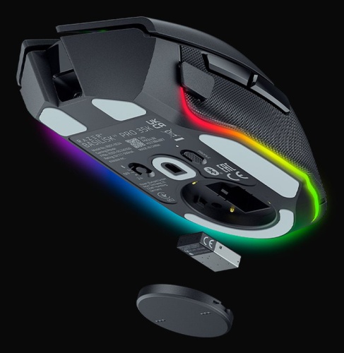 Razer Basilisk V3 Pro 35K Belaidė žaidimų pelė RF Wireless + Bluetooth + USB-A, 35000 DPI, Juoda