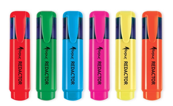 Teksto žymeklis Forpus Redactor, 2-5 mm, geltonas 1212-001