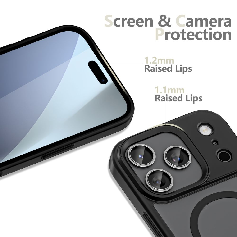 Dėklas "iphone 17 Pro Magmat Xt" 4 Komplektų "magsafe" - Matinės Juodos Spalvos