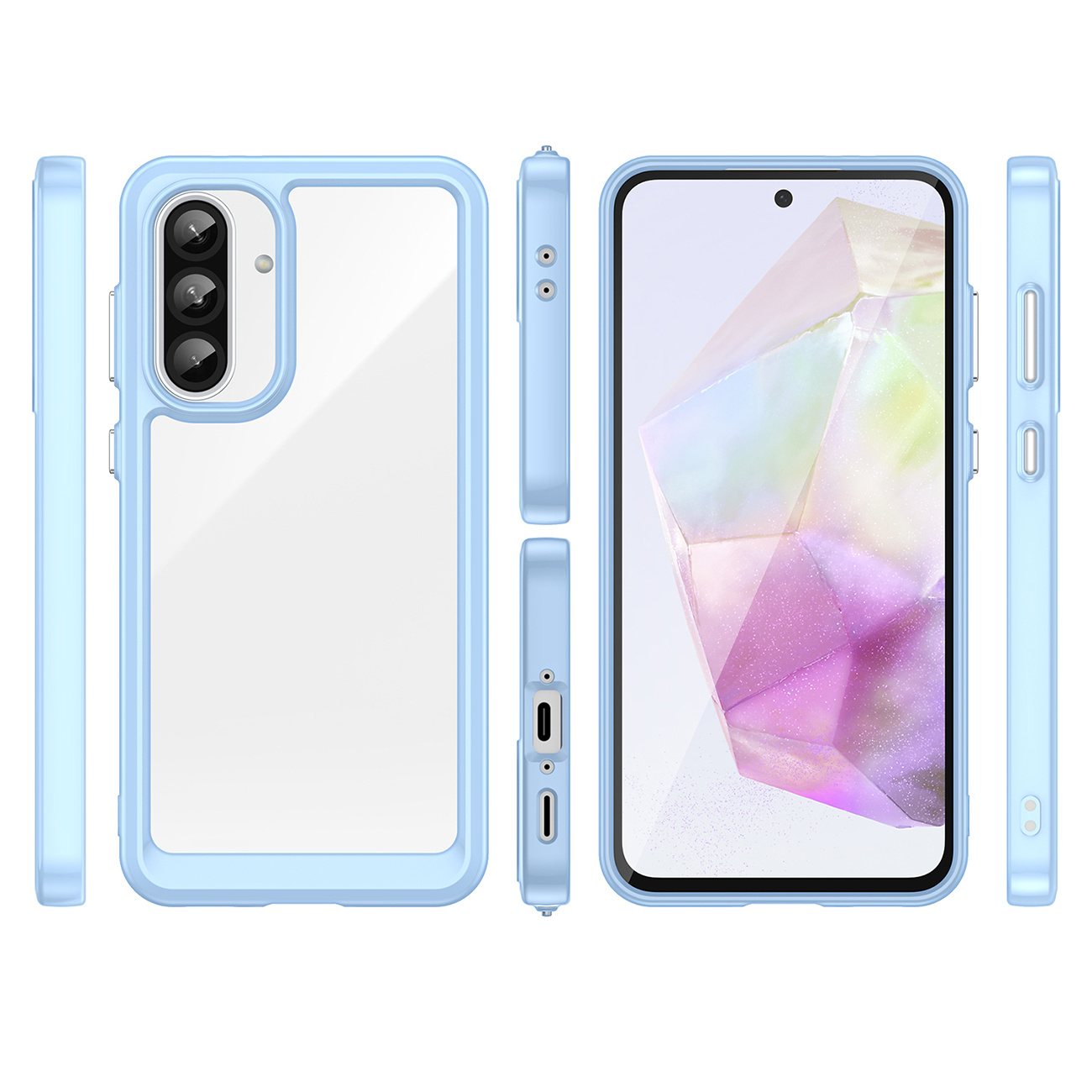 Dėklas Su Lanksčiu Rėmeliu, Skirtas "samsung Galaxy A26 Outer Space Case" - Mėlynas