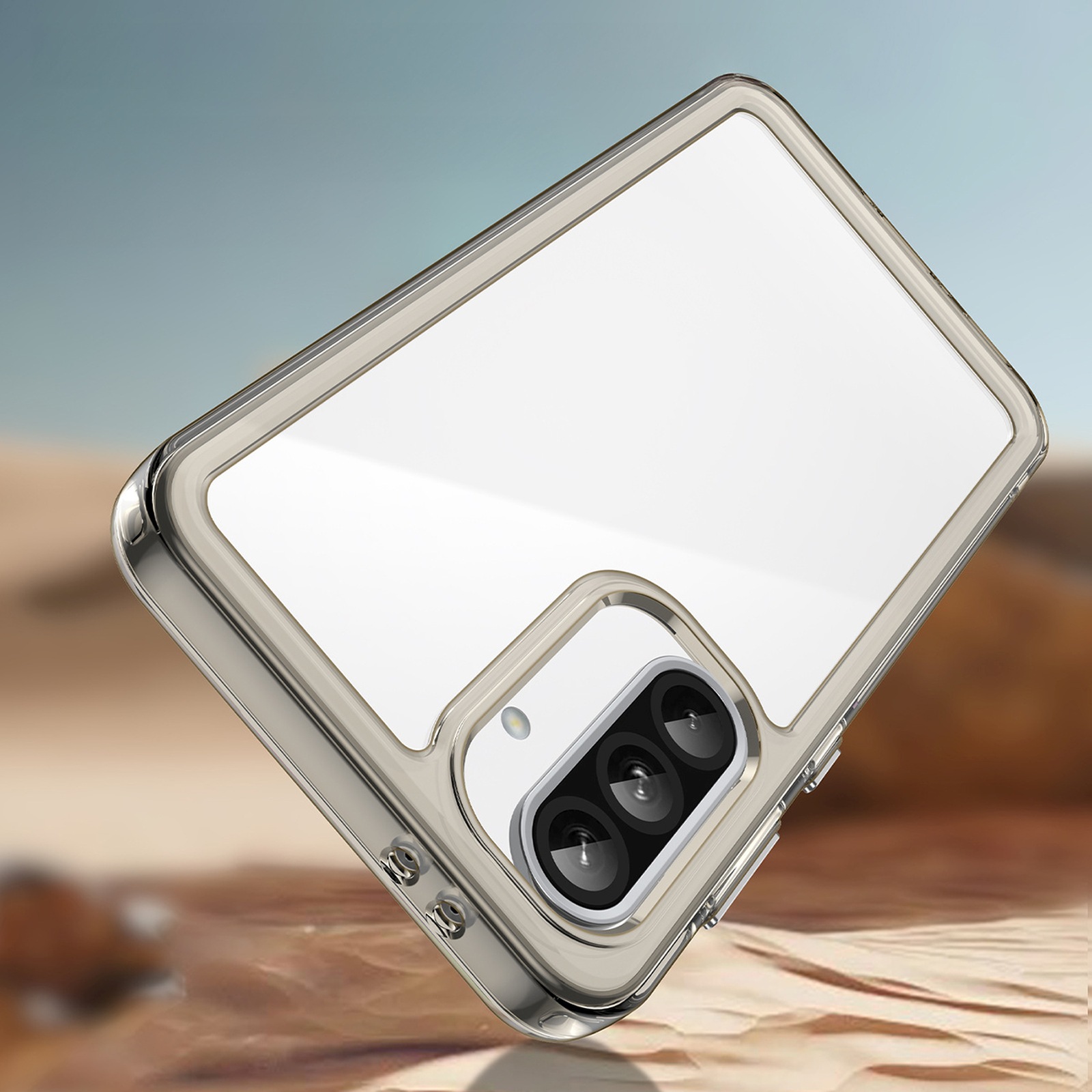Dėklas Su Lanksčiu Rėmeliu, Skirtas "samsung Galaxy A26", "outer Space Case" - Skaidrus, Juodas