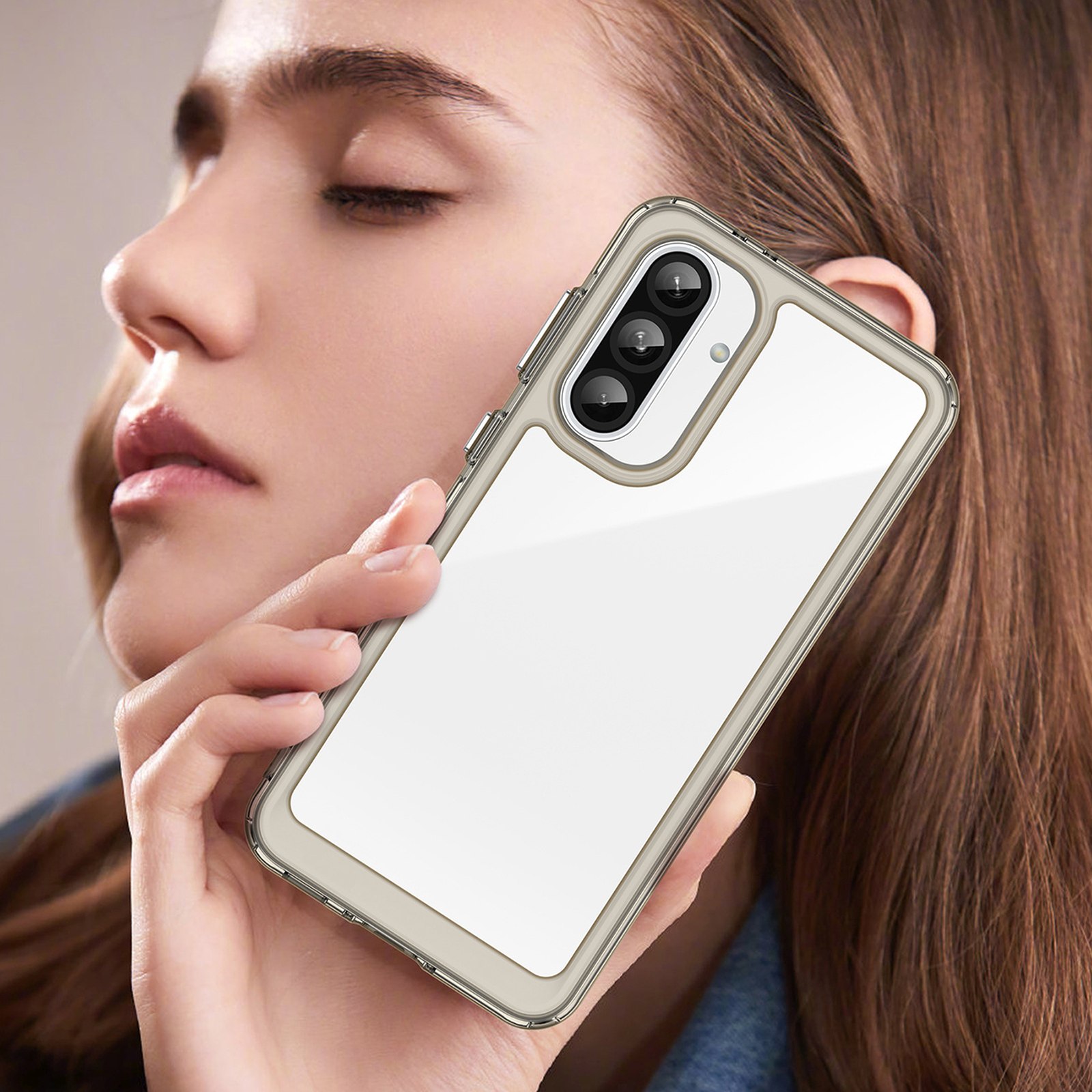 Dėklas Su Lanksčiu Rėmeliu, Skirtas "samsung Galaxy A26", "outer Space Case" - Skaidrus, Juodas