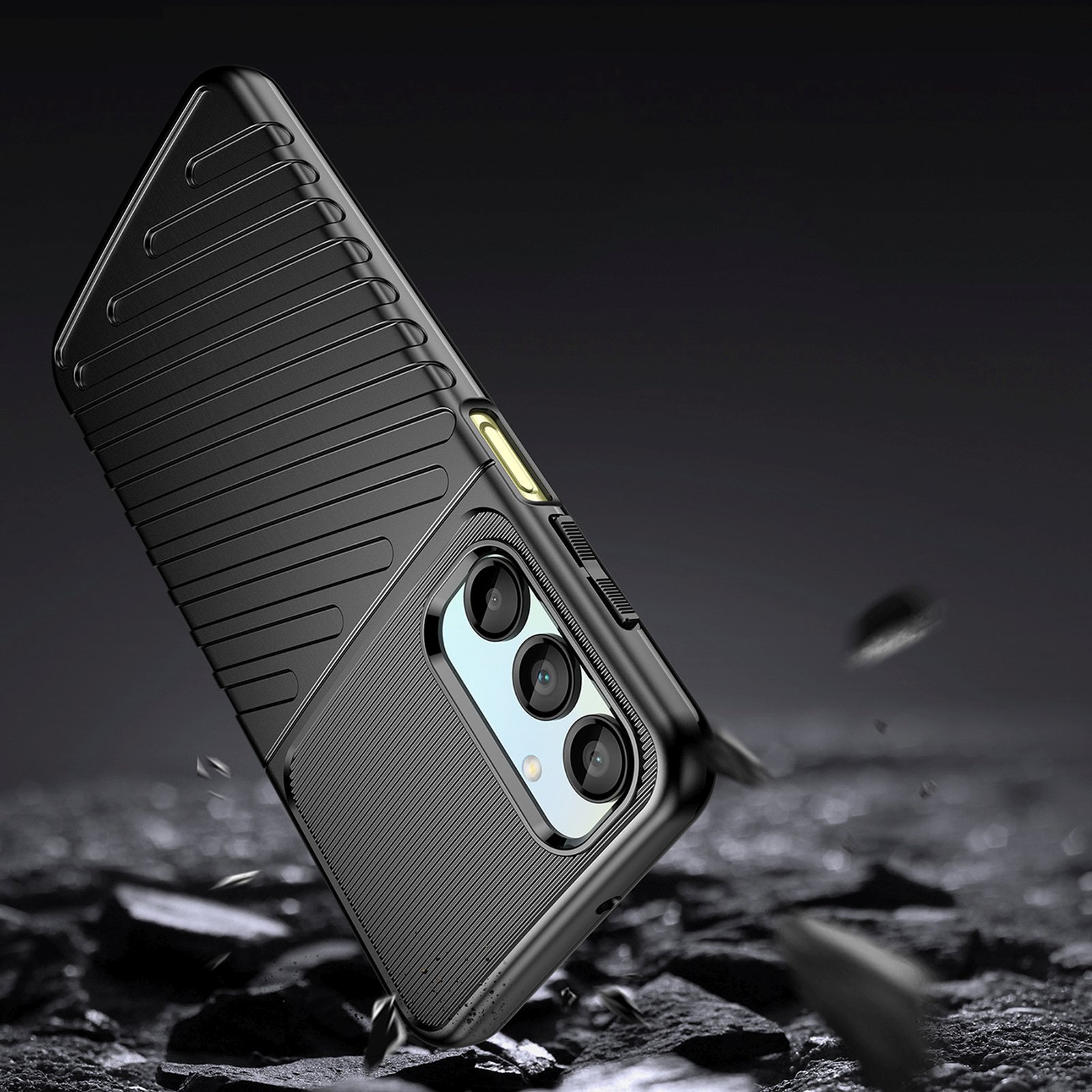Silikoninis šarvuotas Dėklas "samsung Galaxy A26 Thunder Case" - Juodas