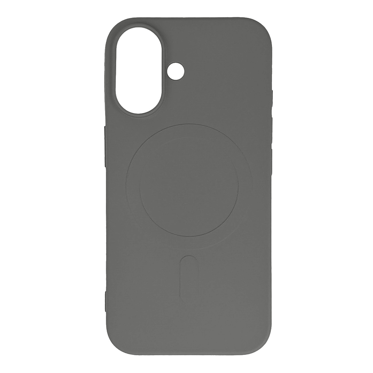 Galinis Dėklas Iphone 16e Liquid Silicone Case Magsafe - Pilkas