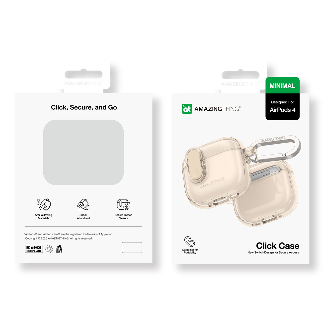 Apsauginis Dėklas "airpods 4 Minimal Case" - Dykumos Spalvos