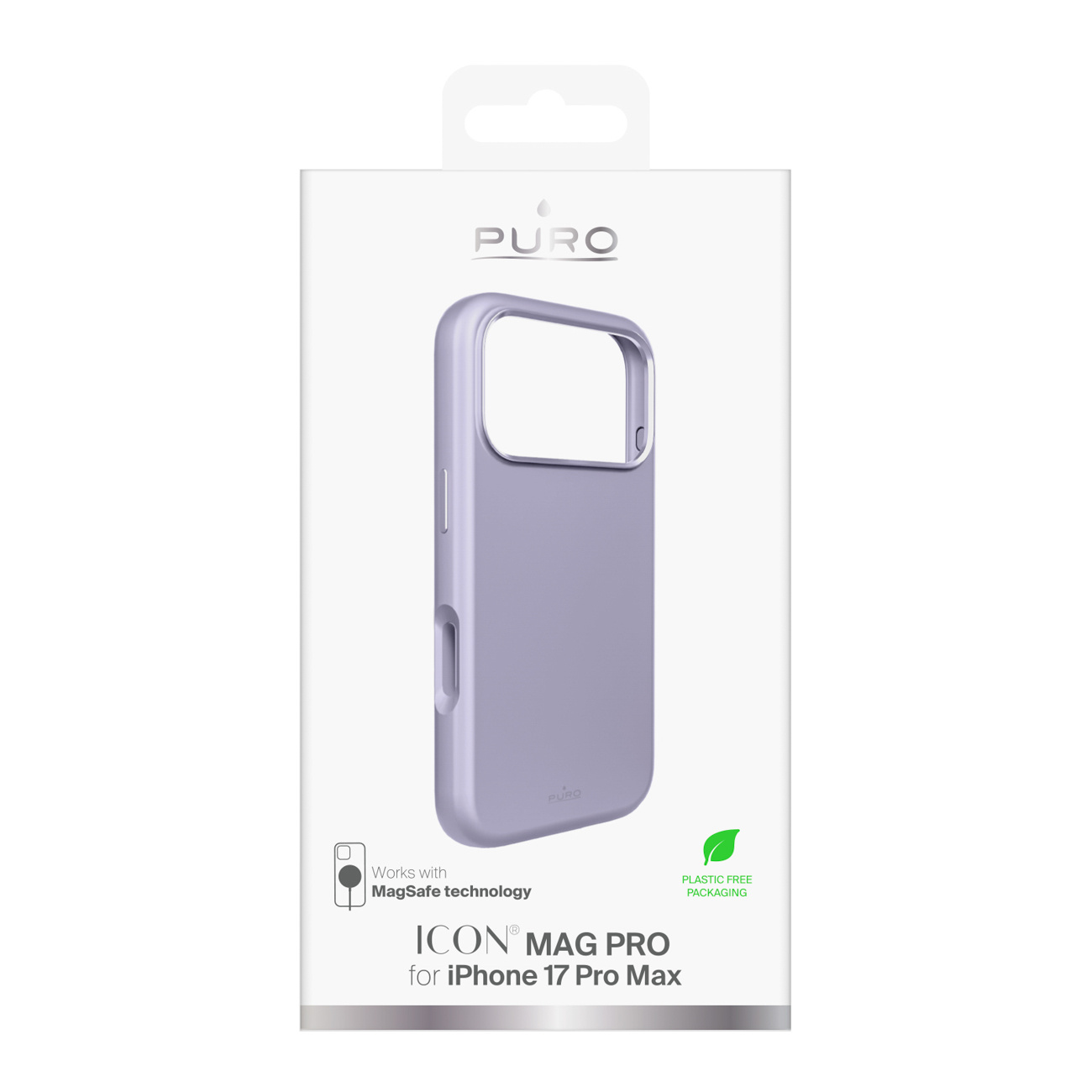 Dėklas Su Aliuminio Mygtukais "iphone 17 Pro Max" Pure Icon Mag Pro Liquid Silicone Magsafe - Levandų Spalvos