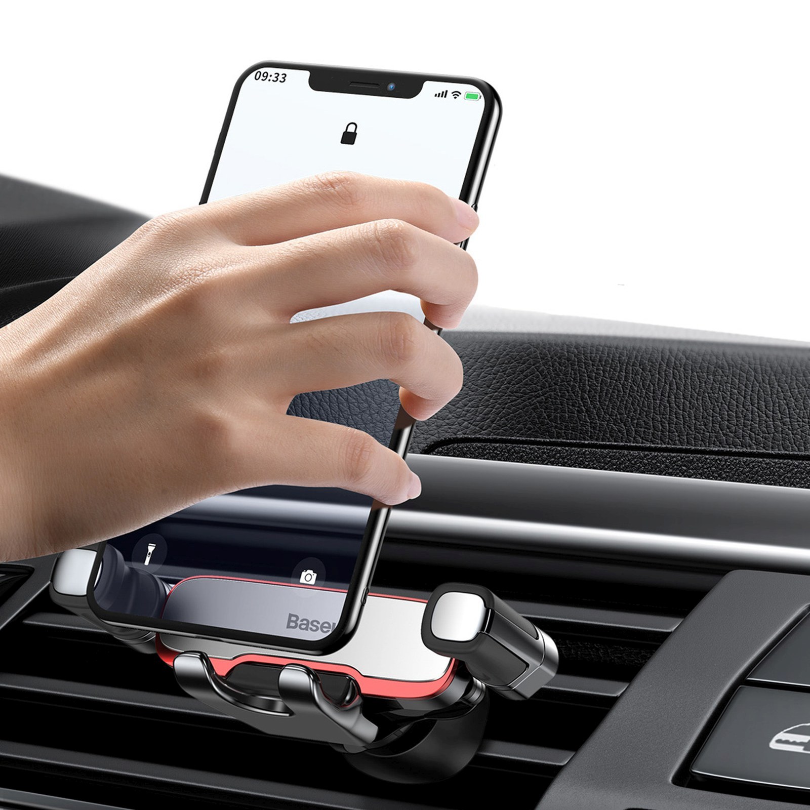 Išmaniųjų Telefonų Automobilinis Gravitacinis Laikiklis - Sidabrinis