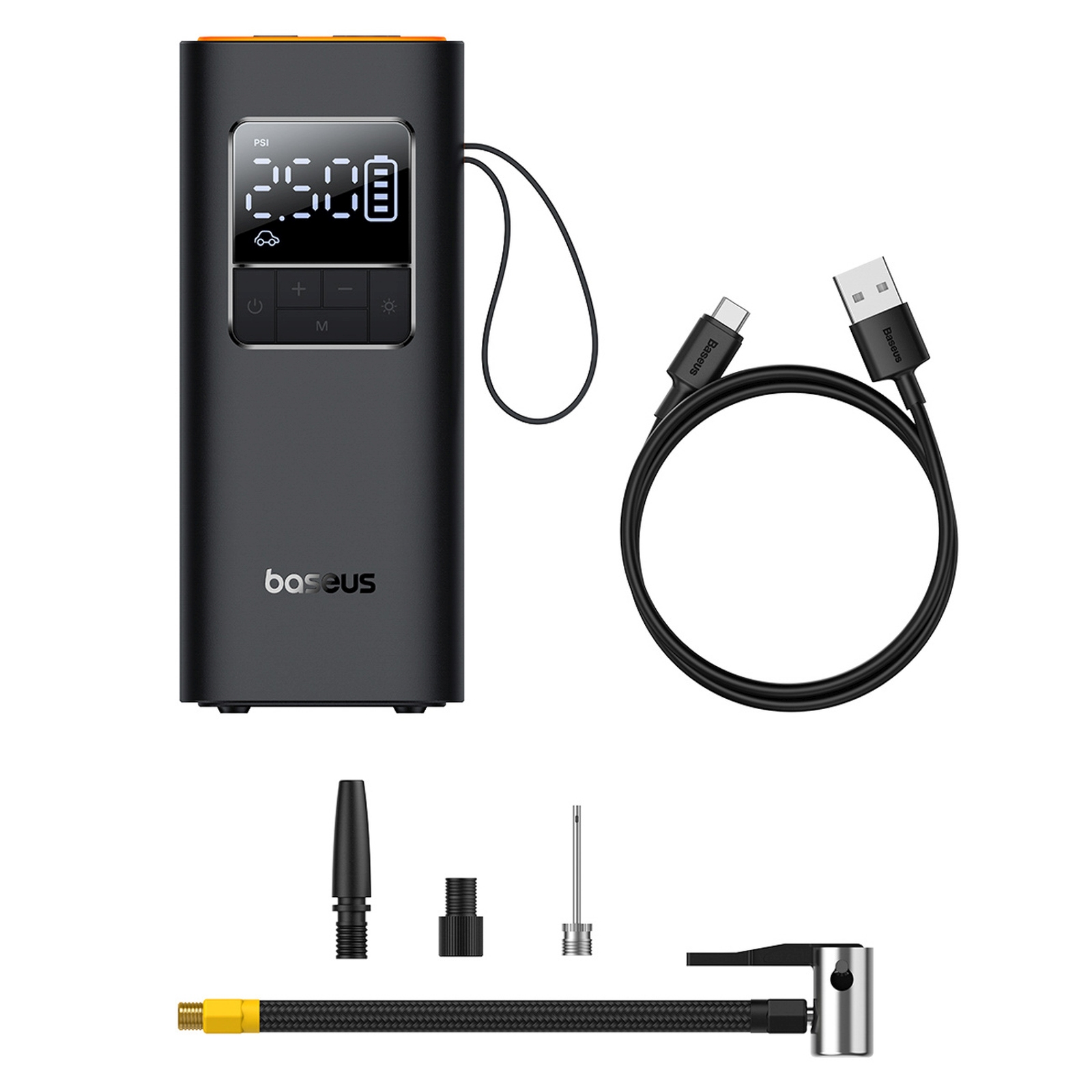 Akumuliatorinis Kompresoriaus Ratinis Siurblys Su Ekranu 50w 4000mah - Juodas