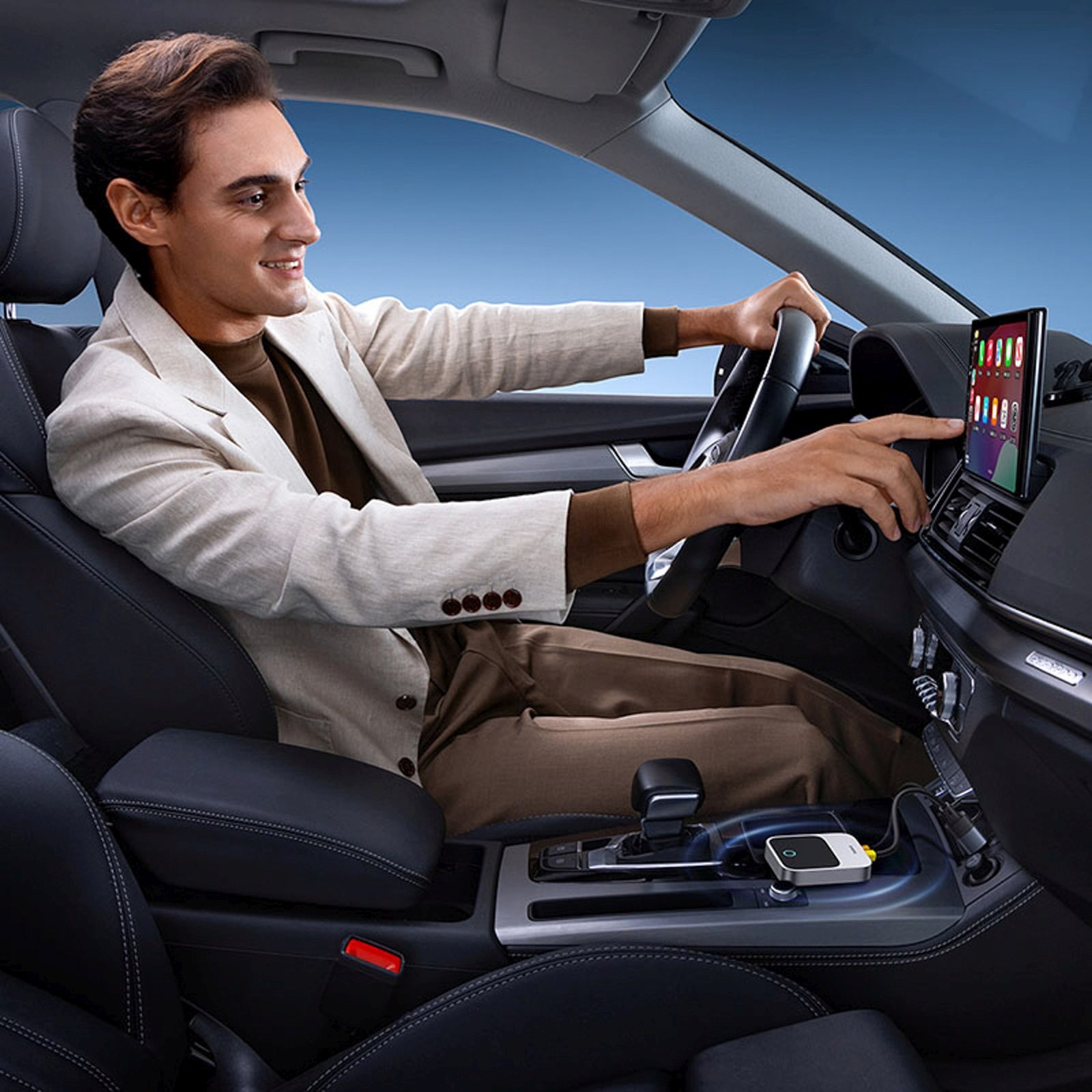 Belaidis Adapteris "apple Carplay Bluetooth" - Pilkas