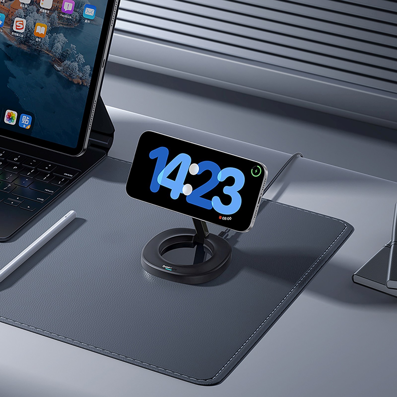 Sulankstomas Indukcinis 15 W įkroviklis Su 20 W Tinklo įkrovikliu Ir Usb-c Kabeliu - Juodas