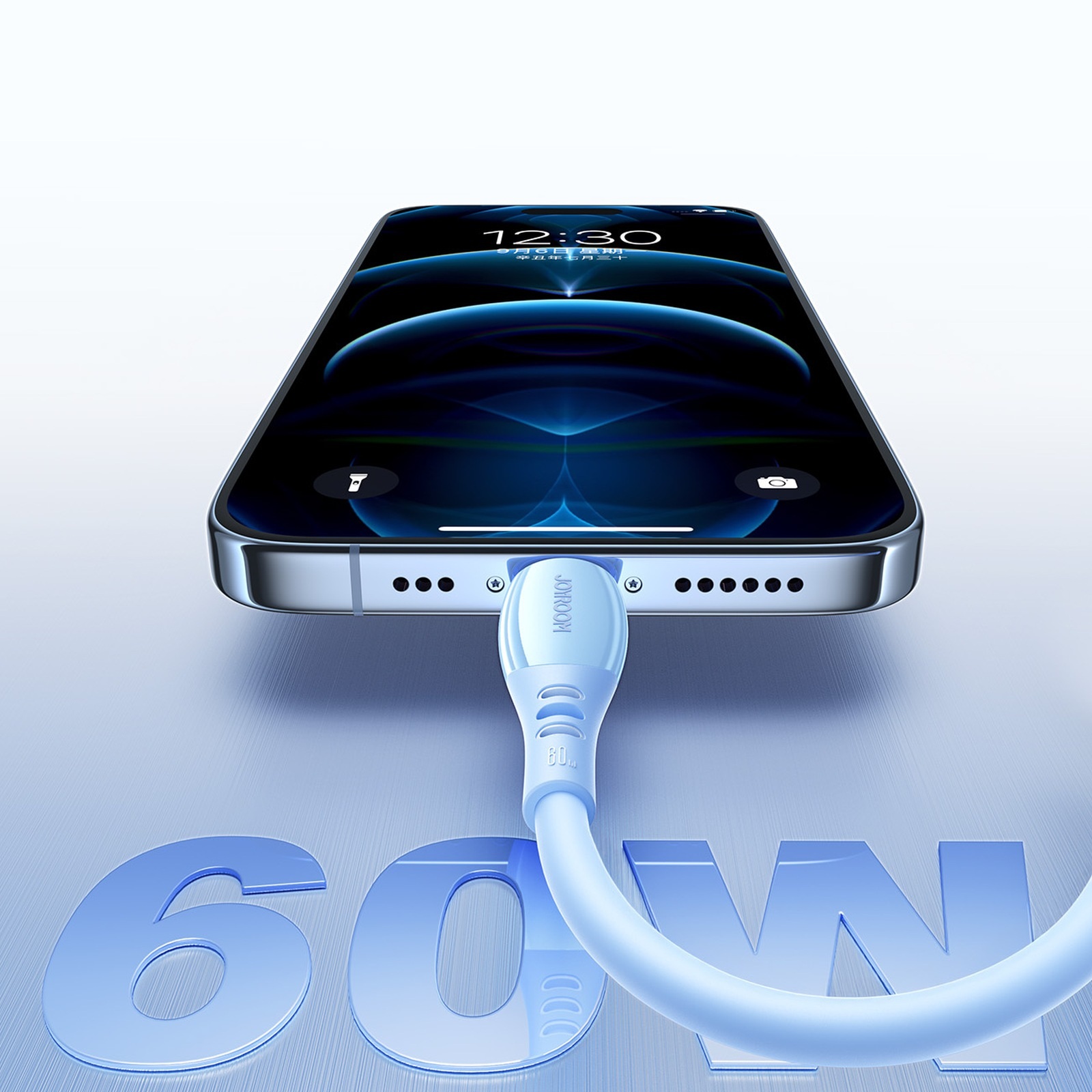 Usb-c Kabelis "vibrant Series" 60w 1,2 M - Mėlynas