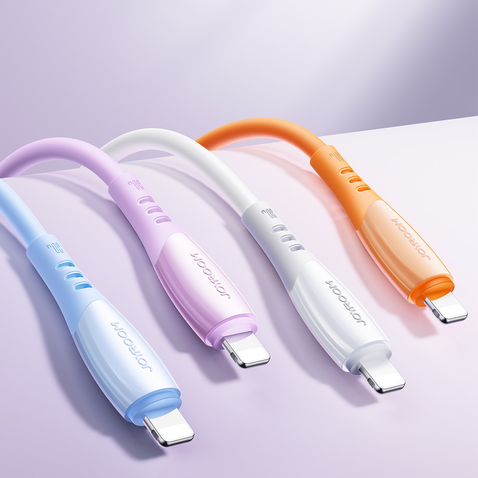 Kabelis Usb-c - "iphone Lightning Vibrant Series" 30w 1,2 M - Violetinės Spalvos