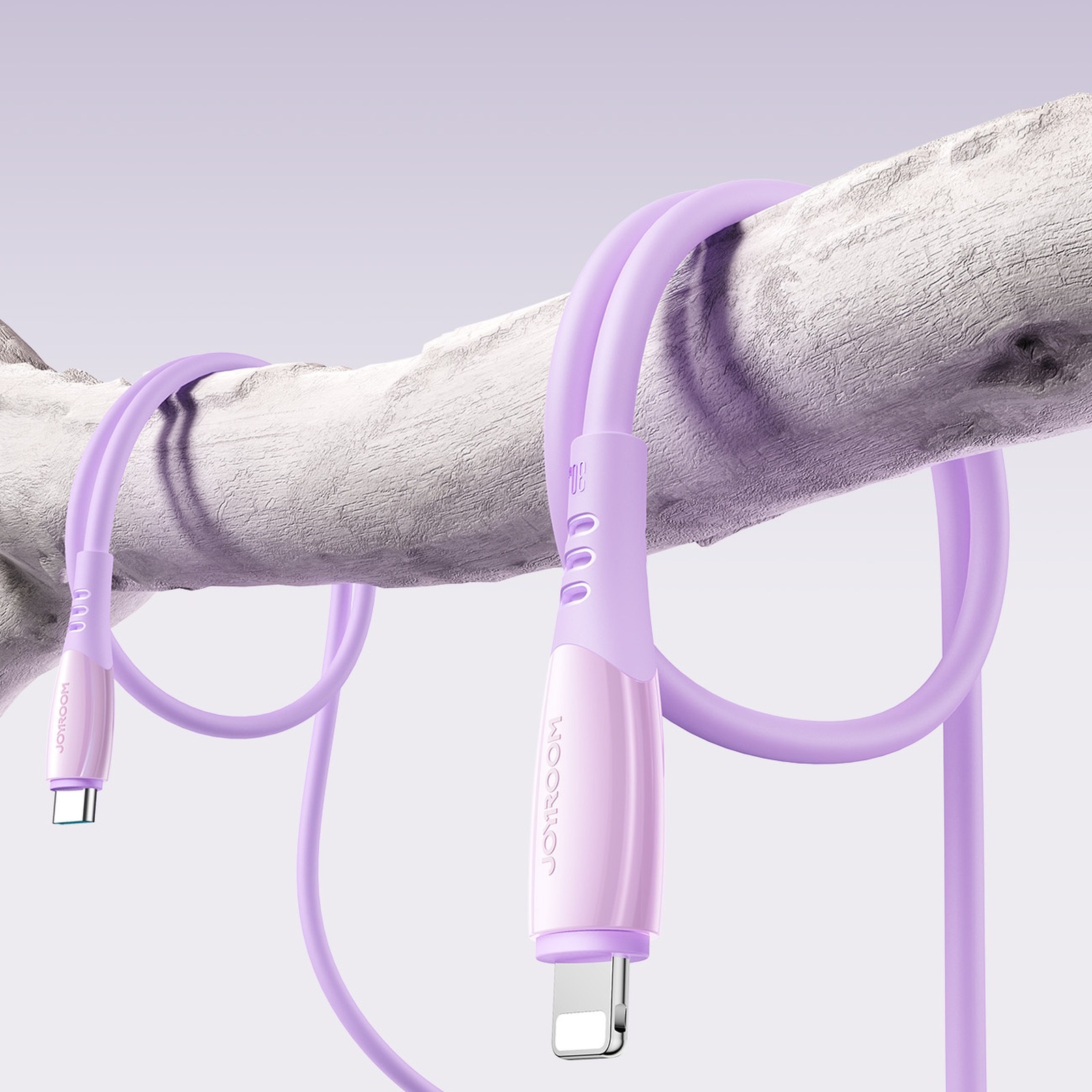 Kabelis Usb-c - "iphone Lightning Vibrant Series" 30w 1,2 M - Violetinės Spalvos