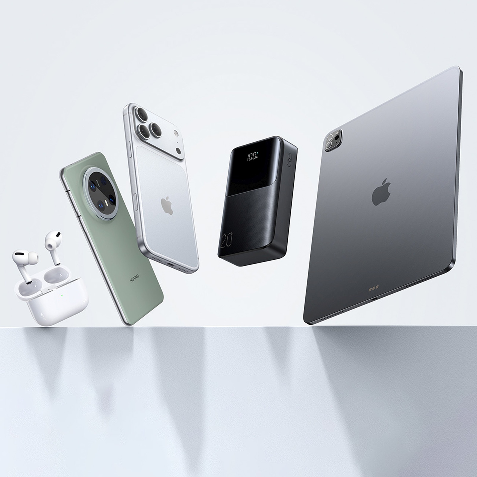 Powerbank 20000mah 22,5w Usb-a Usb-c Su Ekranu Jr-qp192 Mini - Juodas