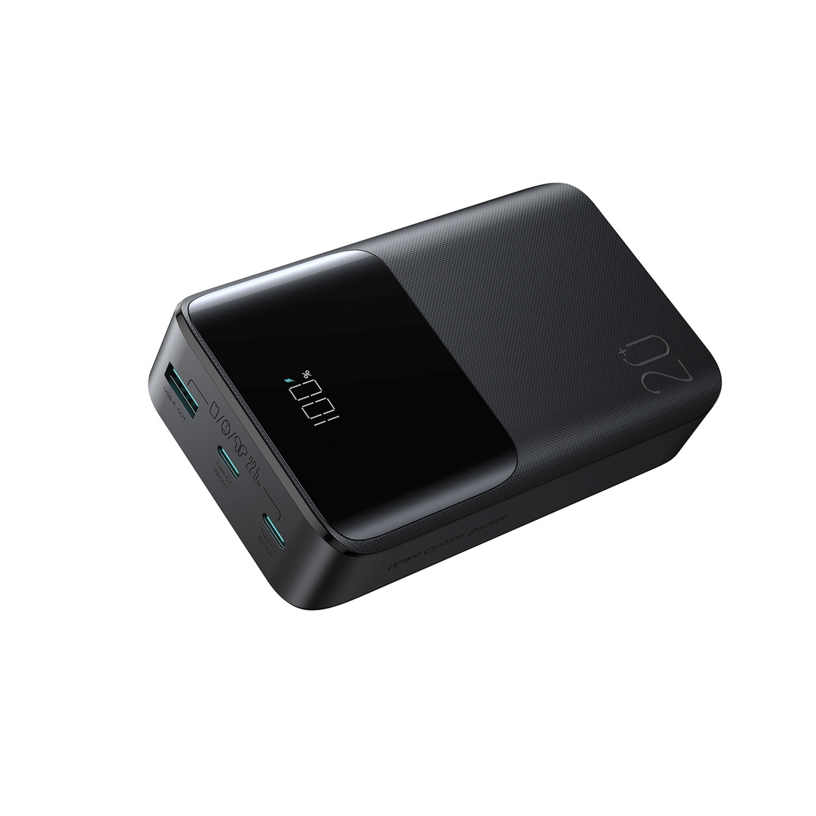 Powerbank 20000mah 22,5w Usb-a Usb-c Su Ekranu Jr-qp192 Mini - Juodas