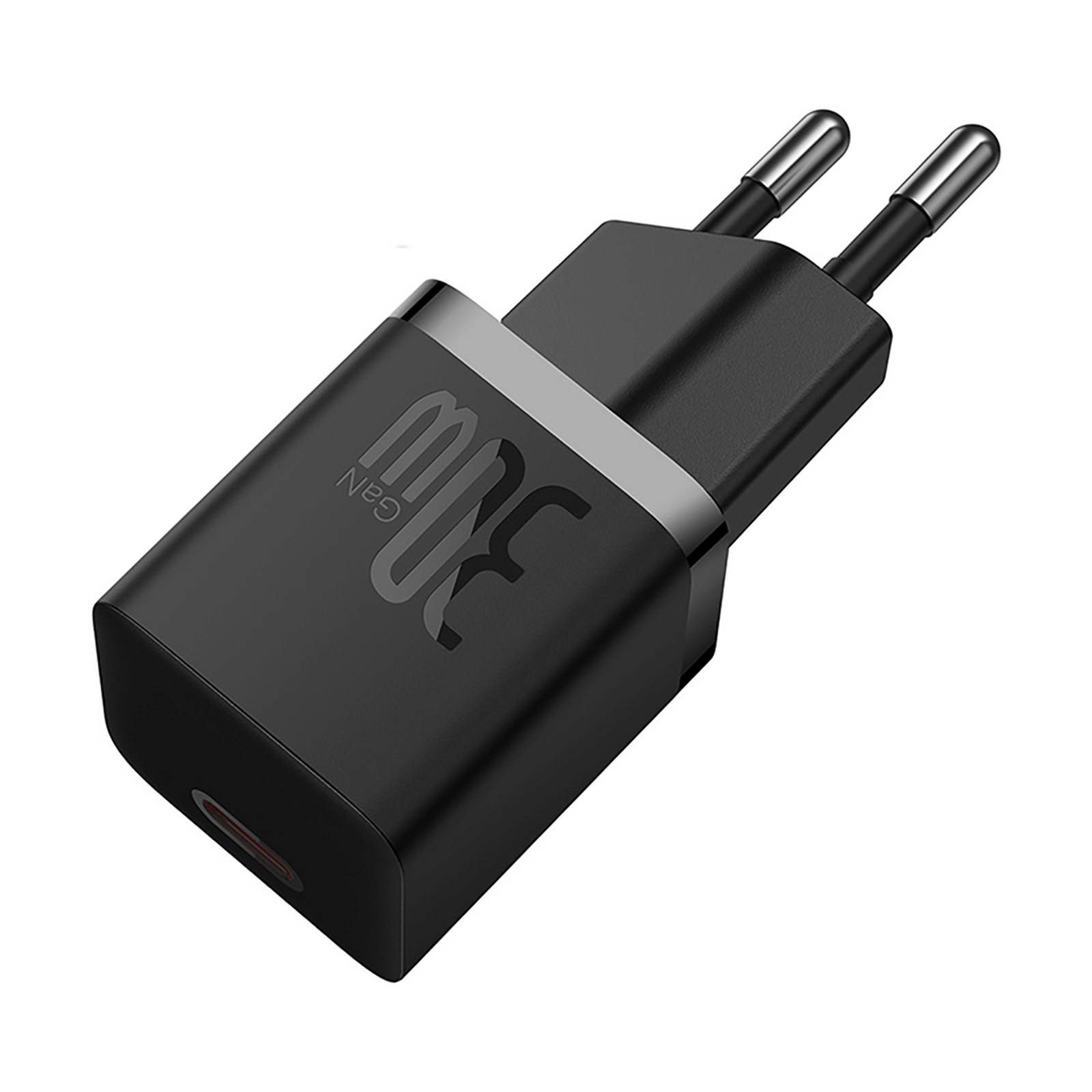 Gan5 30 W Usb-c Tinklo įkroviklis Su 100 W Usb-c Kabeliu - Juodas