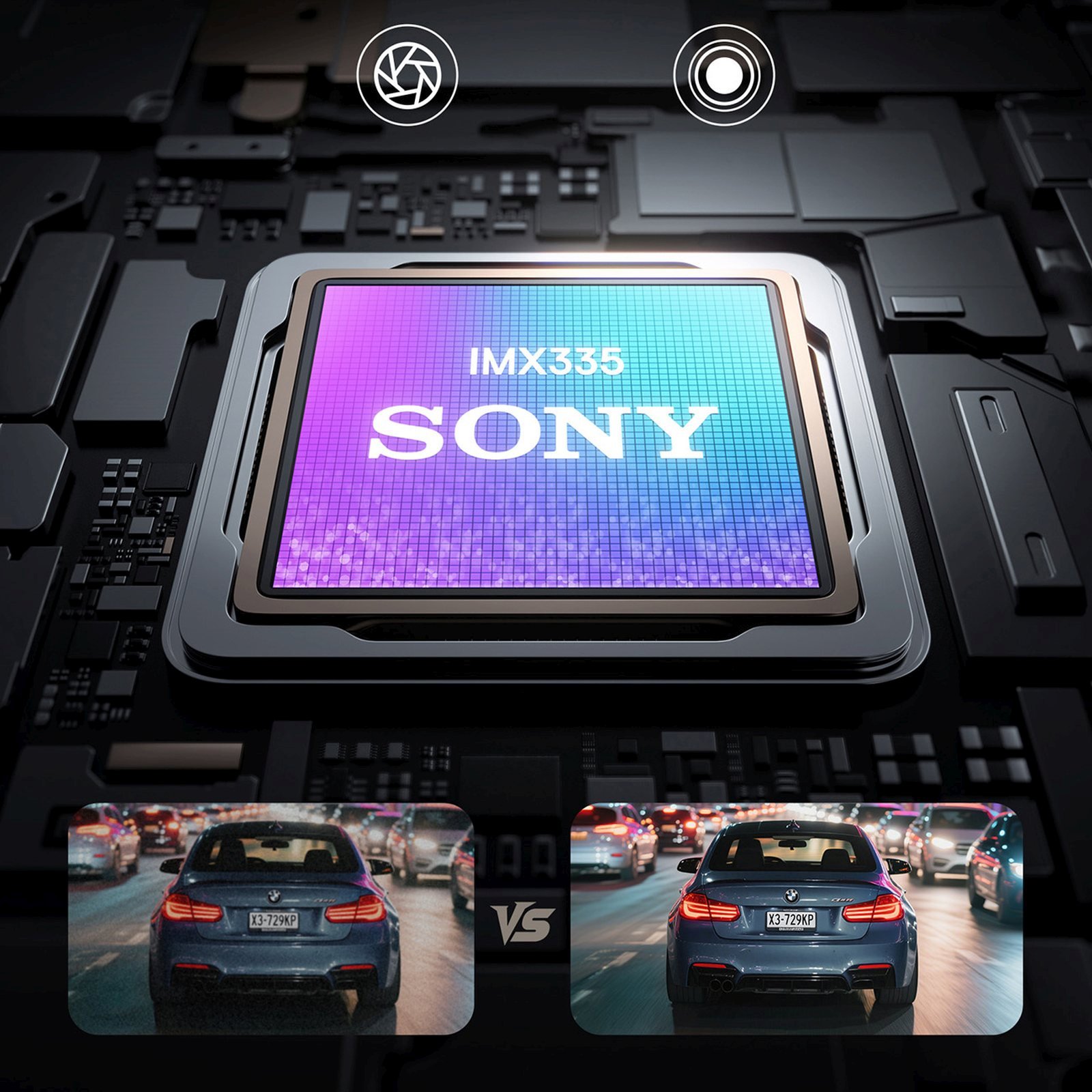 Automobilinė Vaizdo Kamera Su Akumuliatoriumi 4k 1080p Wifi Gps - Juoda