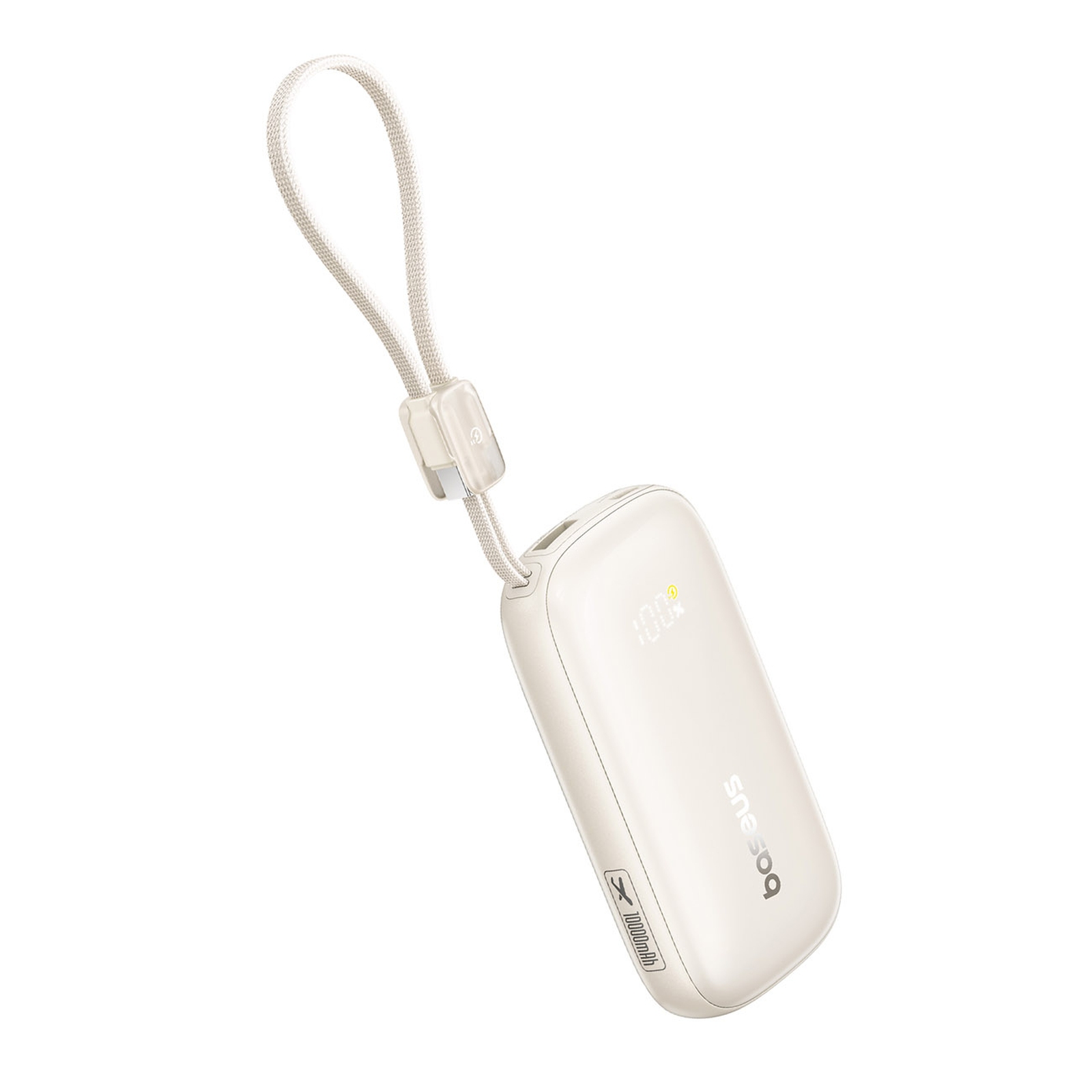 "powerbank" 10000 Mah 45w Fc21 Qpow 3 Ultra Su Ekrano Kabeliu Usb-c Iphone Lightning - Titano Spalvos