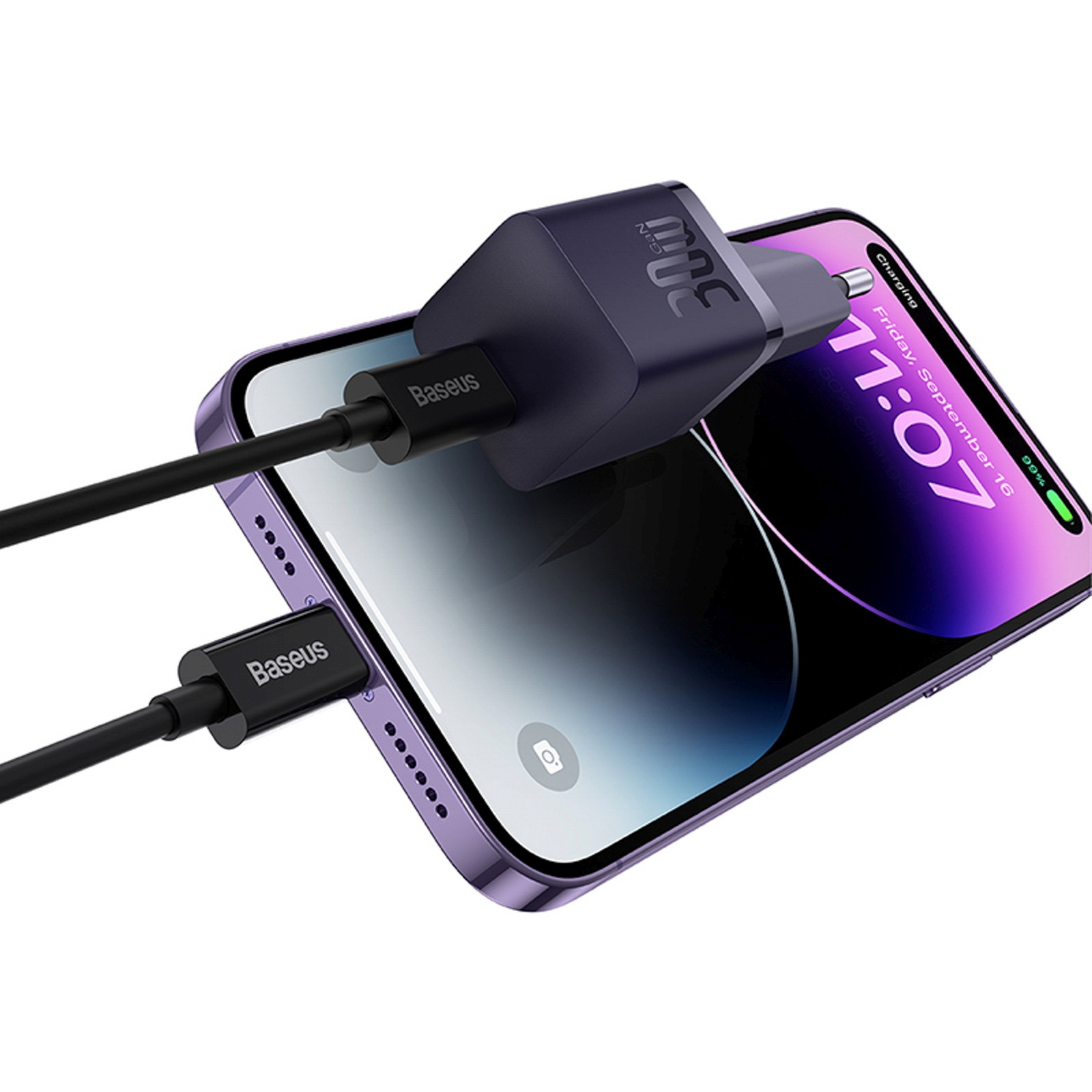 Usb-c Tinklo įkroviklis Gan5 30w Eu - Violetinės Spalvos