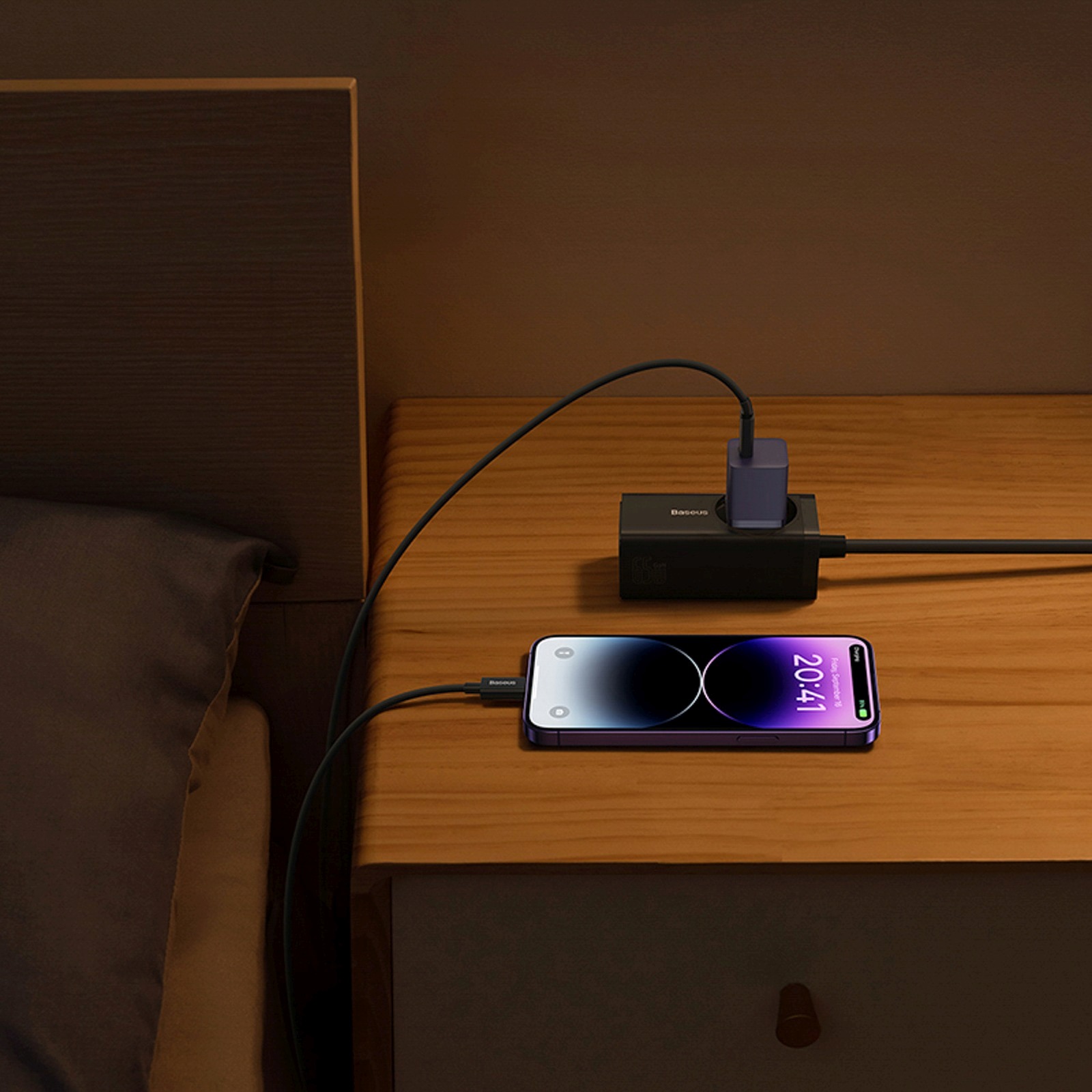 Usb-c Tinklo įkroviklis Gan5 30w Eu - Violetinės Spalvos