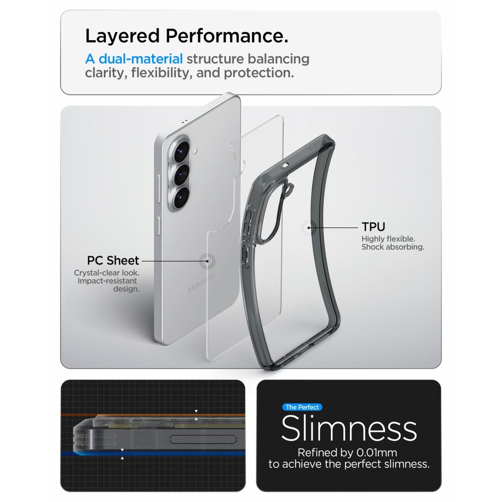 "samsung Galaxy S26 Ultra Hybrid" Dangtelio įmautė - Permatoma