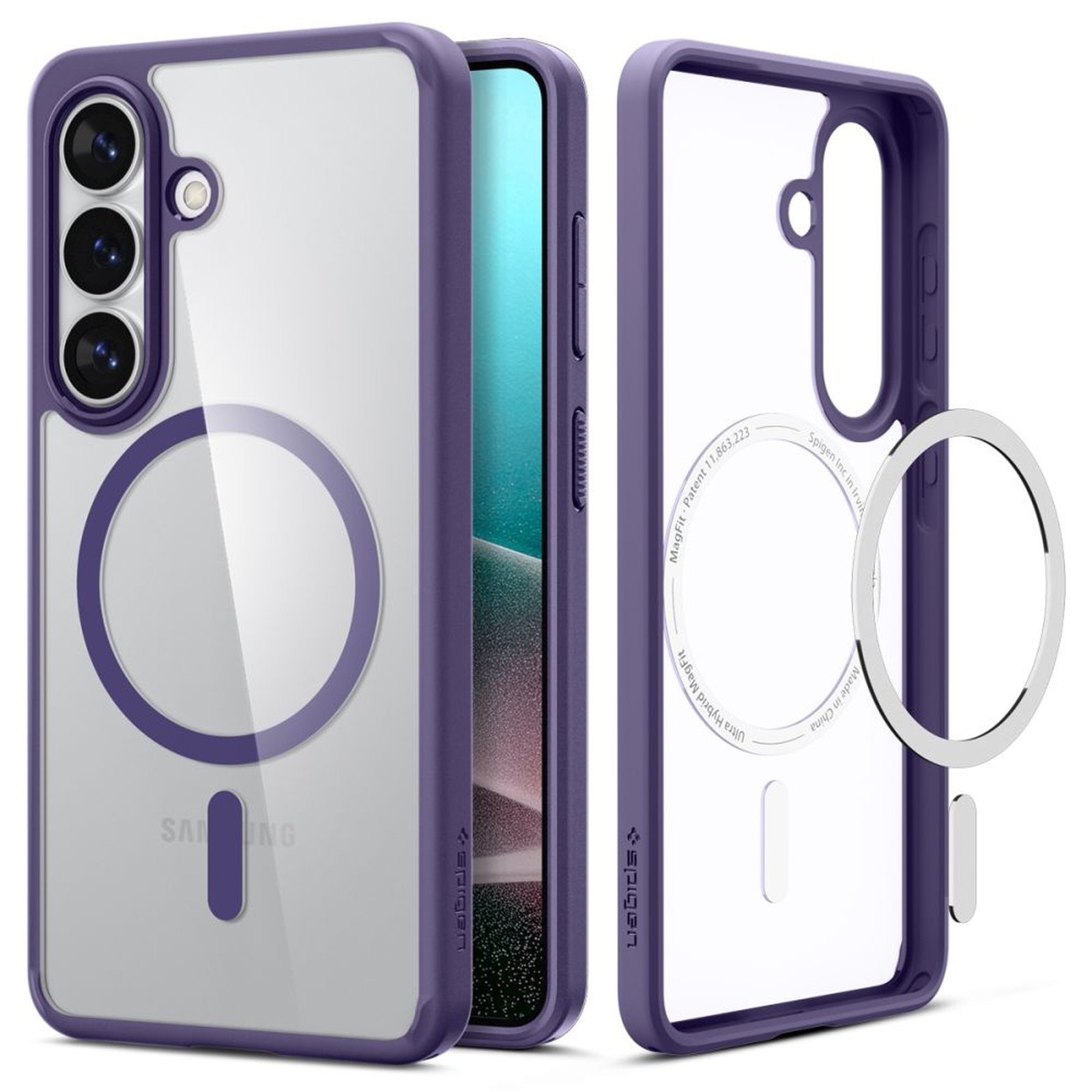 "samsung Galaxy S26 Ultra Hybrid Magsafe" Dėklas - Skaidrus Violetinis