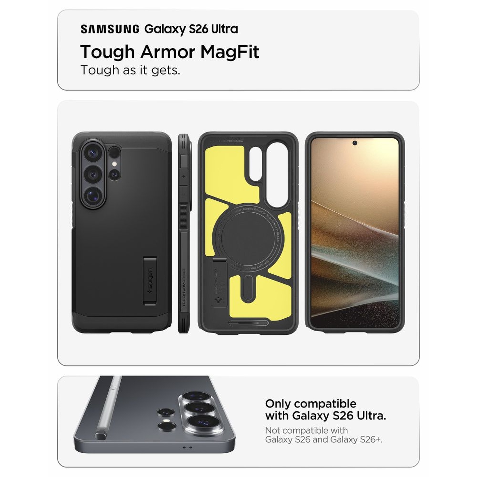Dėklas "samsung Galaxy S26 Ultra Tough Armor Magsafe" - Juodas