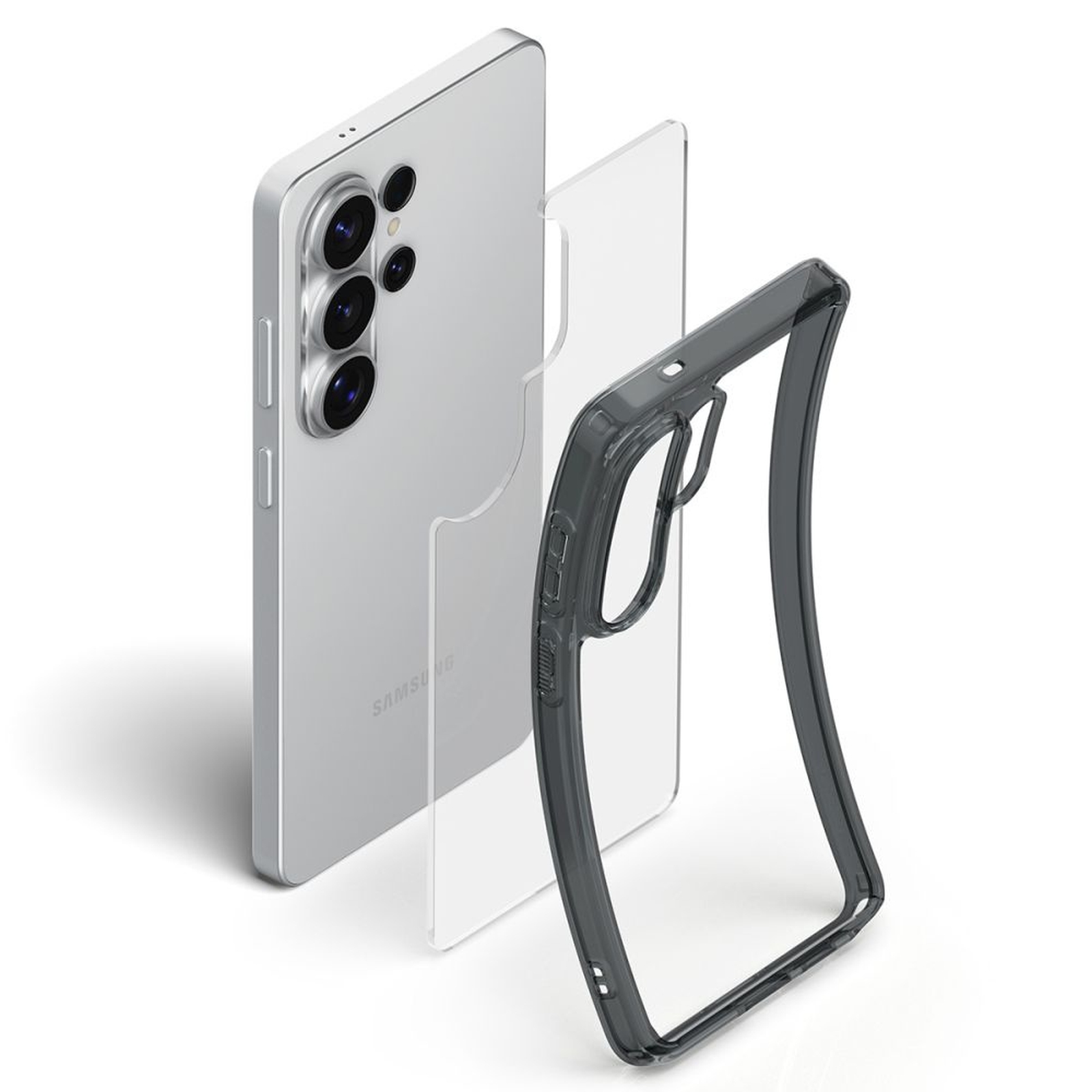"samsung Galaxy S26 Ultra Hybrid" Dėklo Dangtelis - Skaidrus-juodas