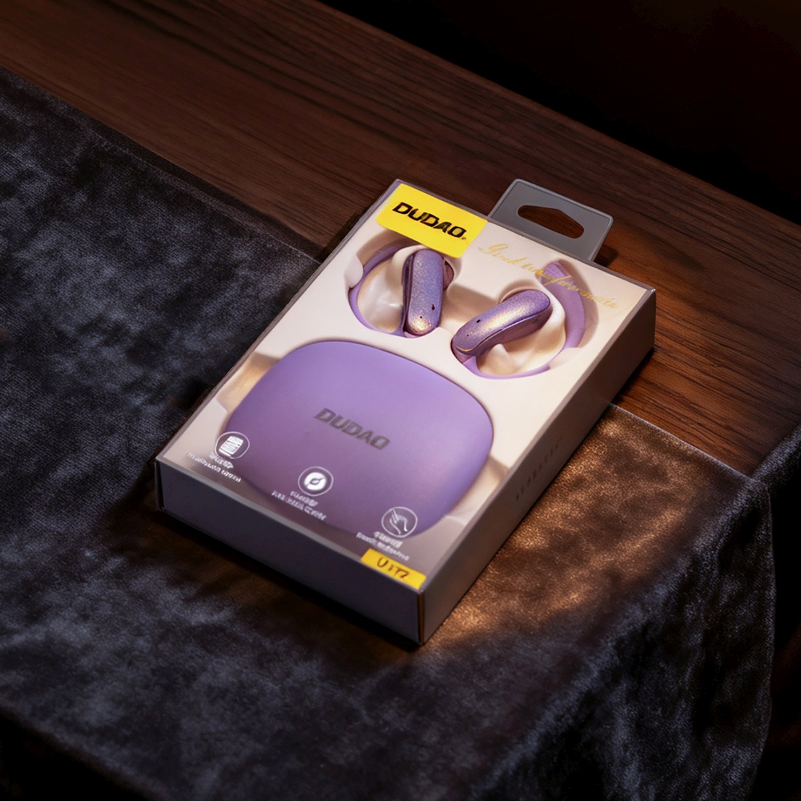 Belaidės Ausinės Su Ausų Pagalvėlėmis U17z Bluetooth Ows - Violetinės Spalvos