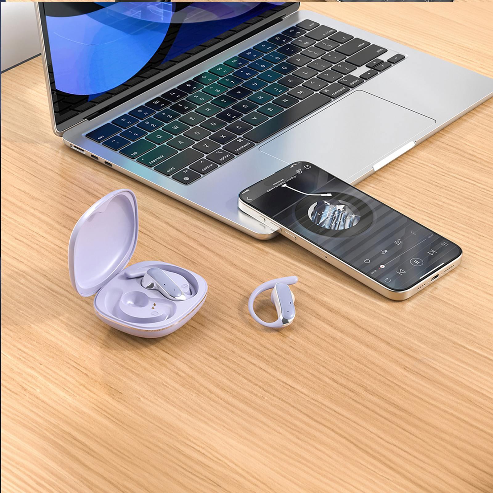 Belaidės Ausinės Su Ausų Pagalvėlėmis U17z Bluetooth Ows - Violetinės Spalvos