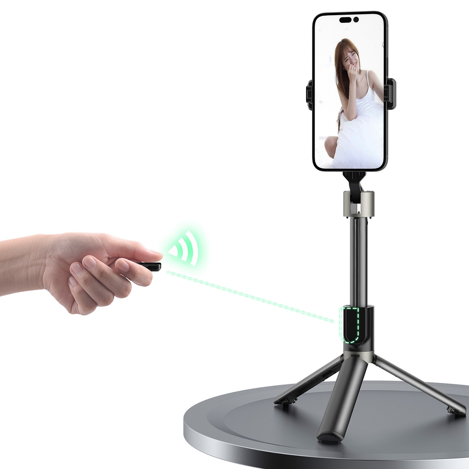 Selfie Lazda Su Trikoju "bluetooth" Nuotolinio Valdymo Pultas 1,1 M - Juoda