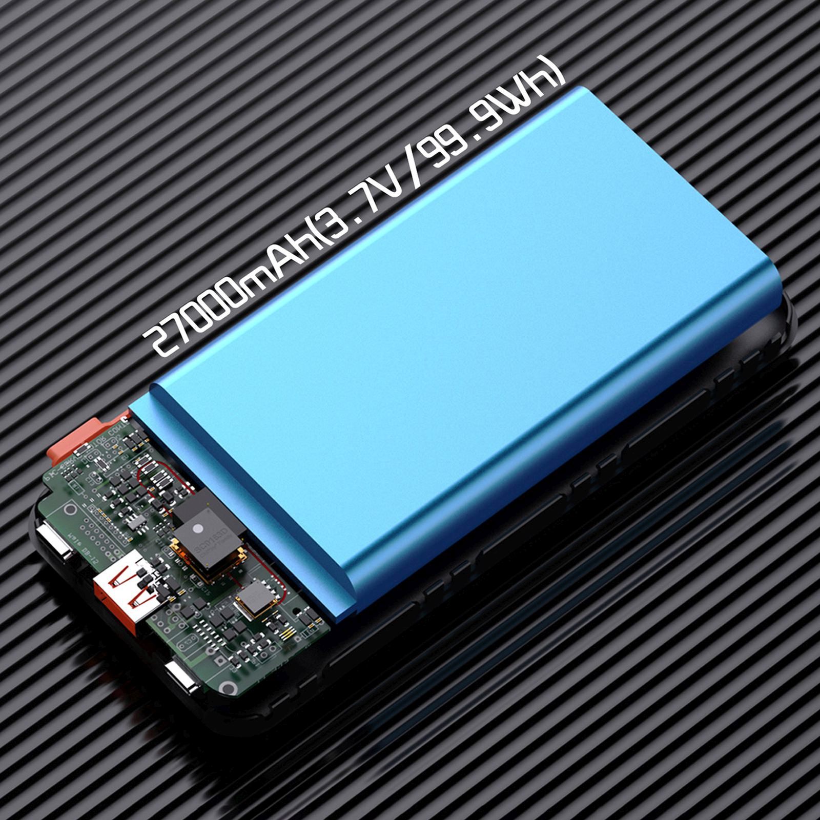 Powerbank 30000mah Usb-a Usb-c K15max Pd 22,5w Su Usb-c Iphone Lightning Kabeliu - Baltas