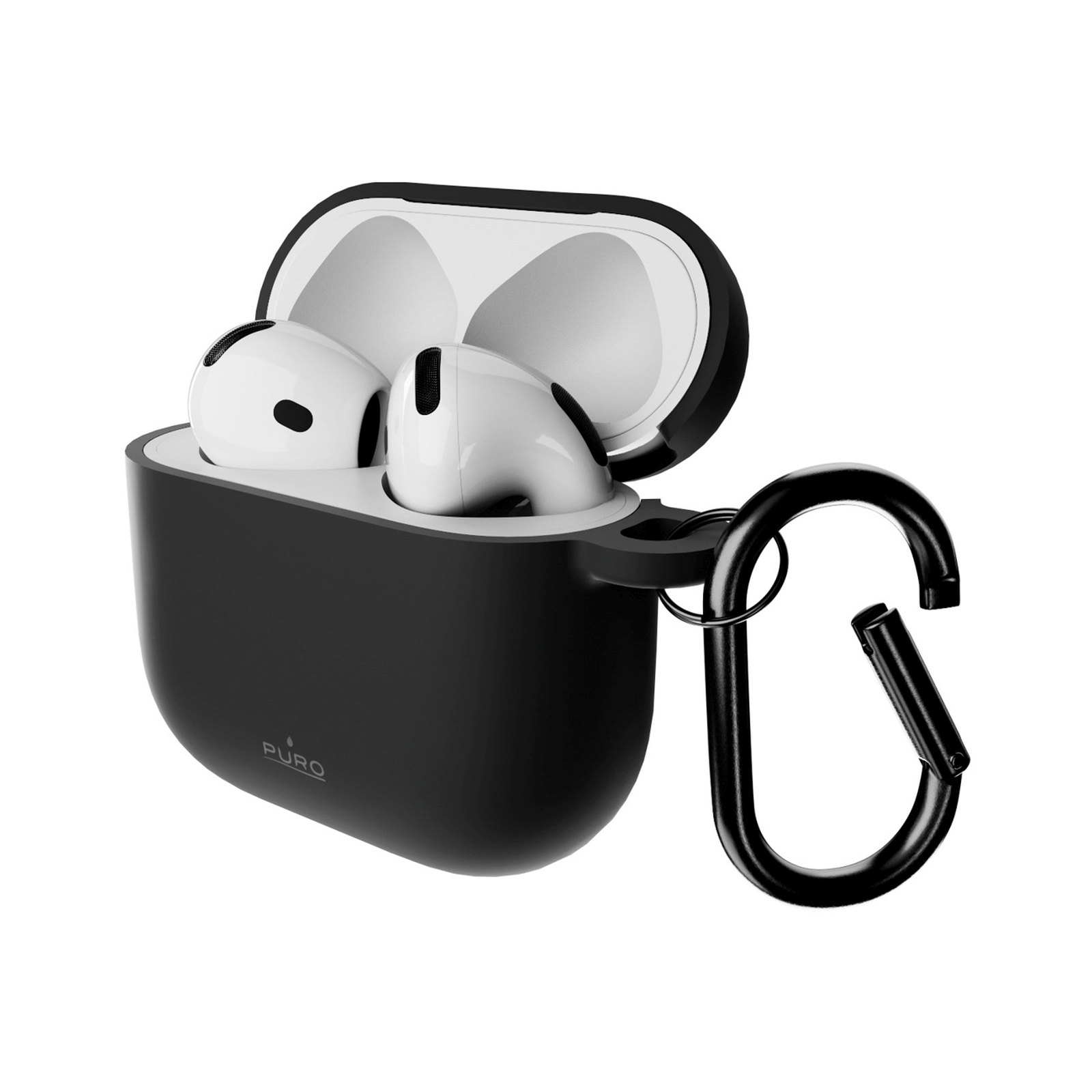 Ausinių "airpods 4 Icon" Dėklas - Juodas