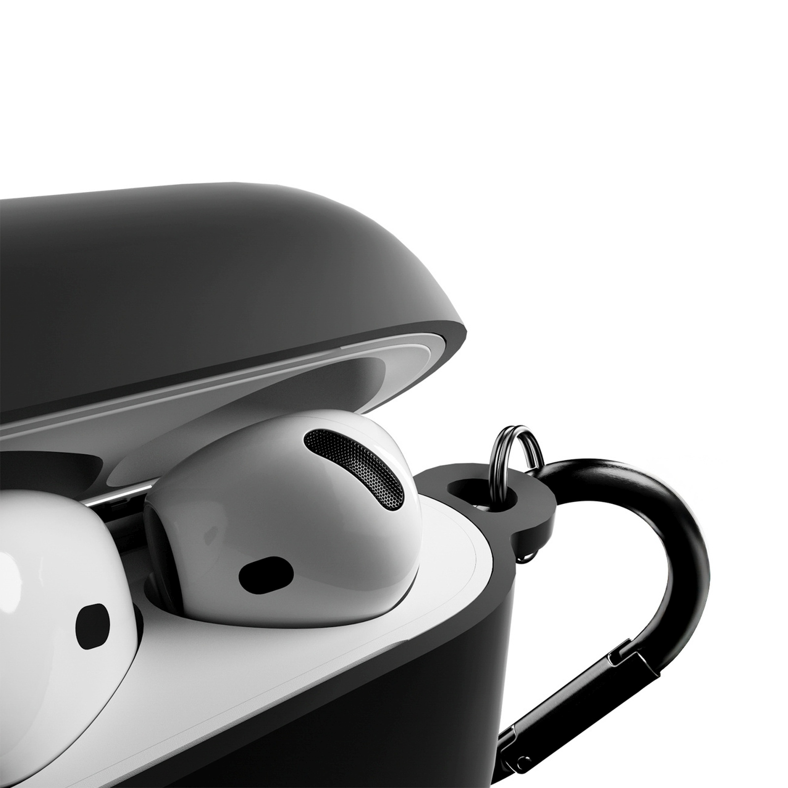 Ausinių "airpods 4 Icon" Dėklas - Juodas