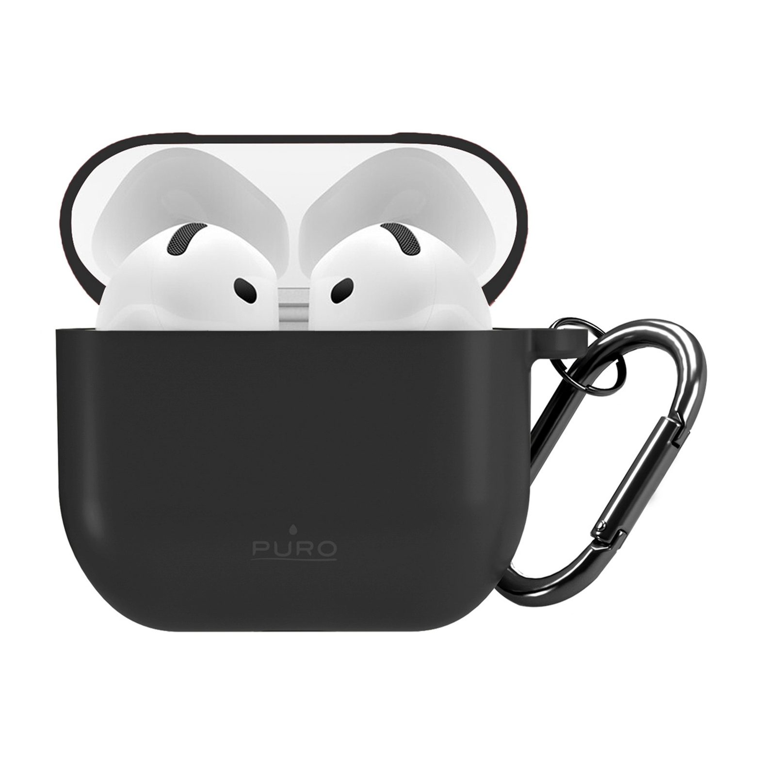 Ausinių "airpods 4 Icon" Dėklas - Juodas