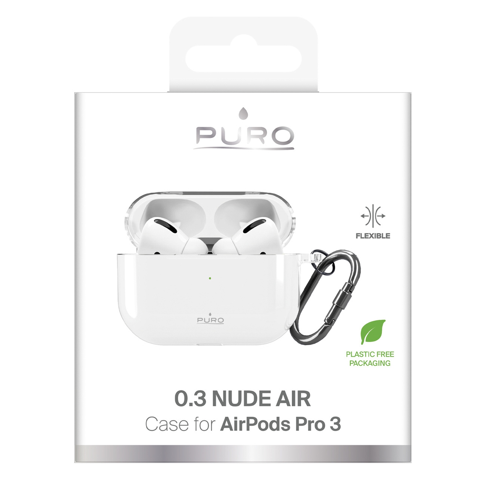 "airpods Pro 3 0.3 Nude" Dėklas - Skaidrus
