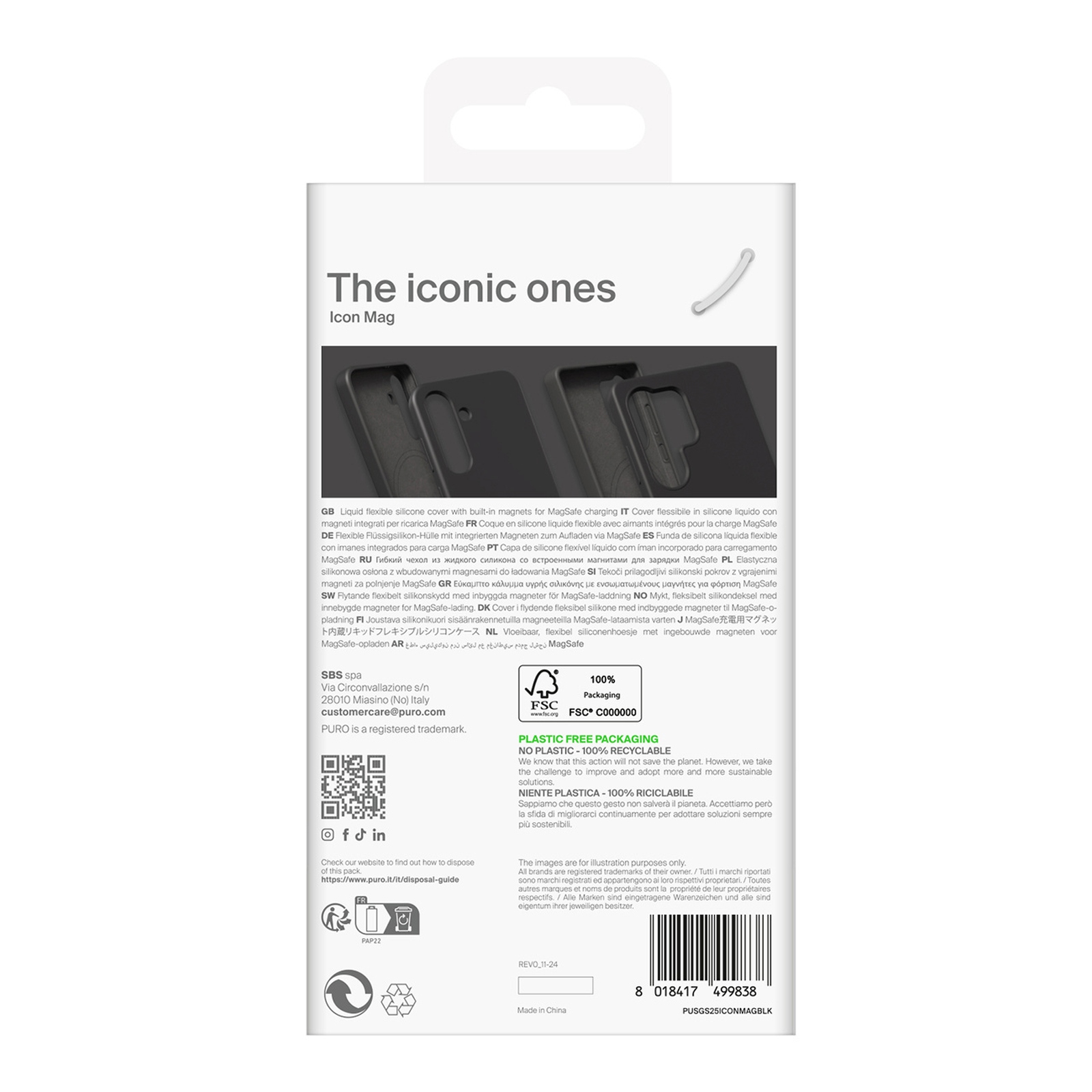 Silikoninis Dėklas "samsung Galaxy S25 Icon Magsafe" - Juodas