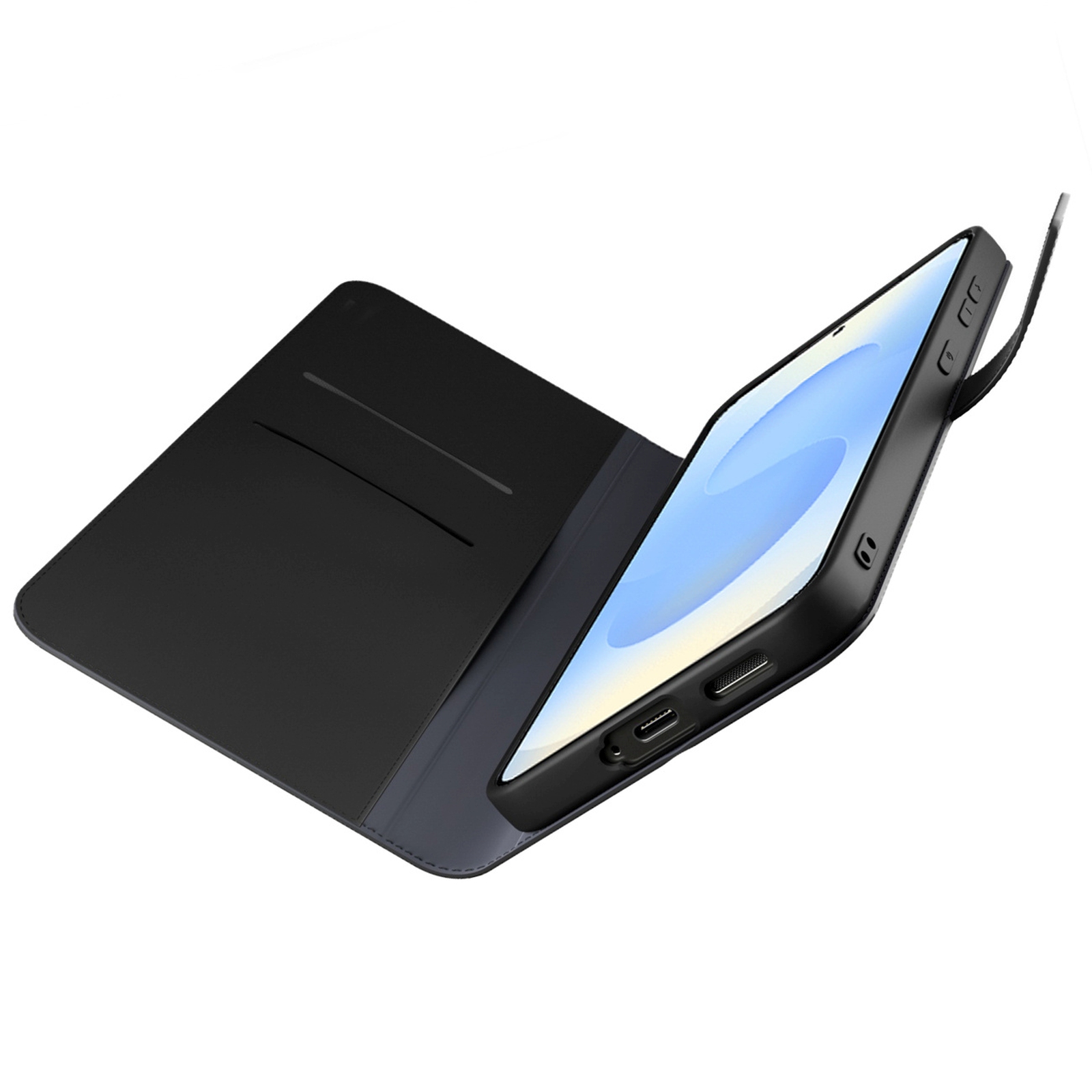 Eko Odos Dėklas Su Atvartu Ir Pinigine, Skirtas "samsung Galaxy S25+ Booklet Case" - Juodas