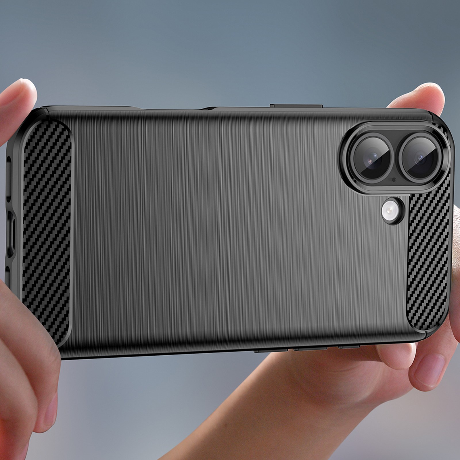Dėklas Iphone 17 Carbon Case - Juodas